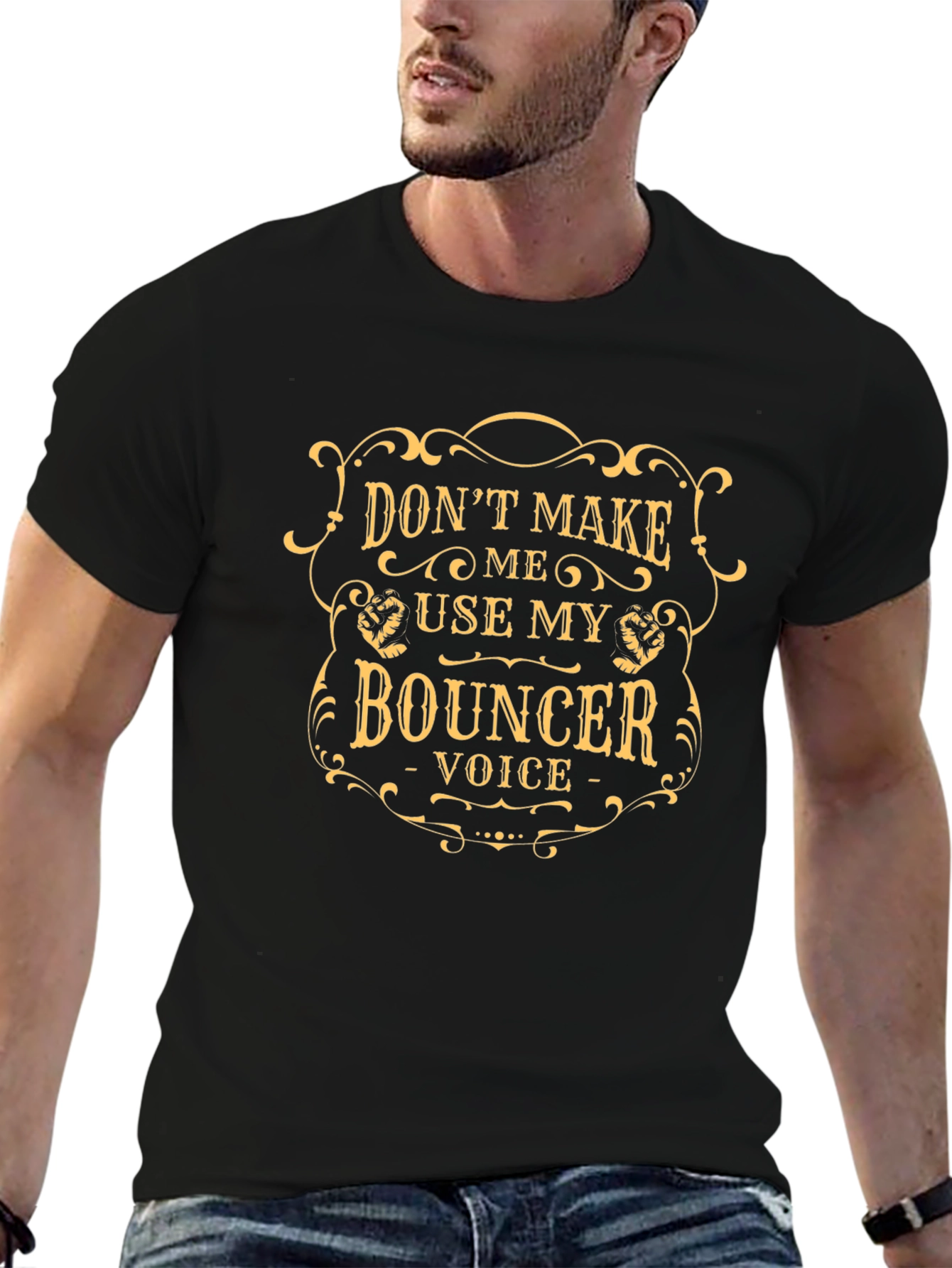 Dont Make Me Use My Bouncer Voice Graphic T-Shirt