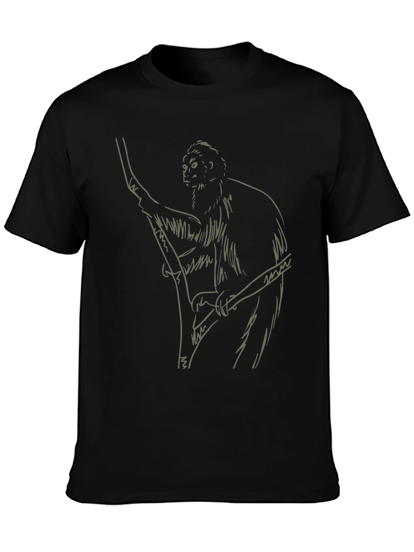 Monkey Graphic Black T-Shirt
