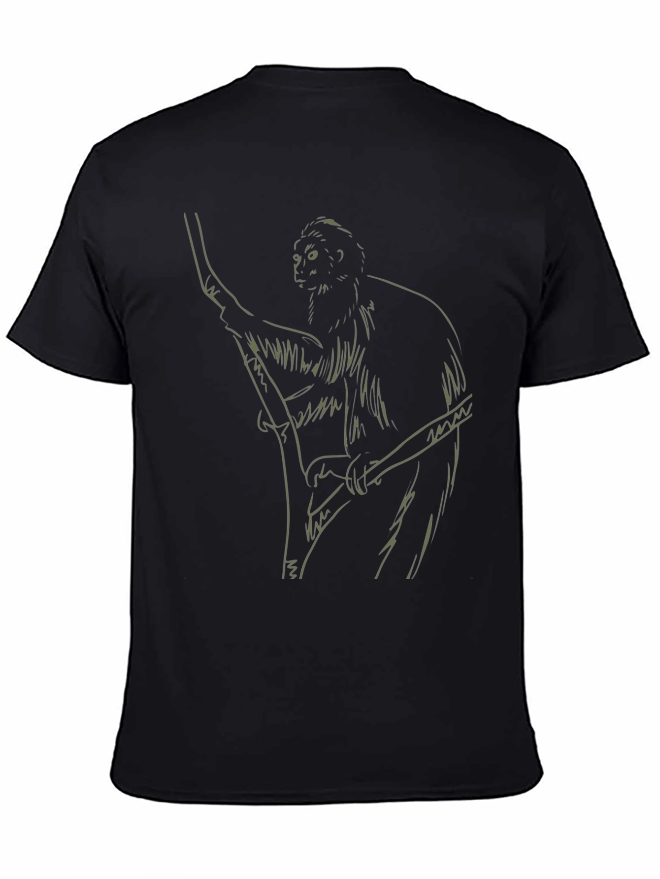Monkey Graphic Black T-Shirt