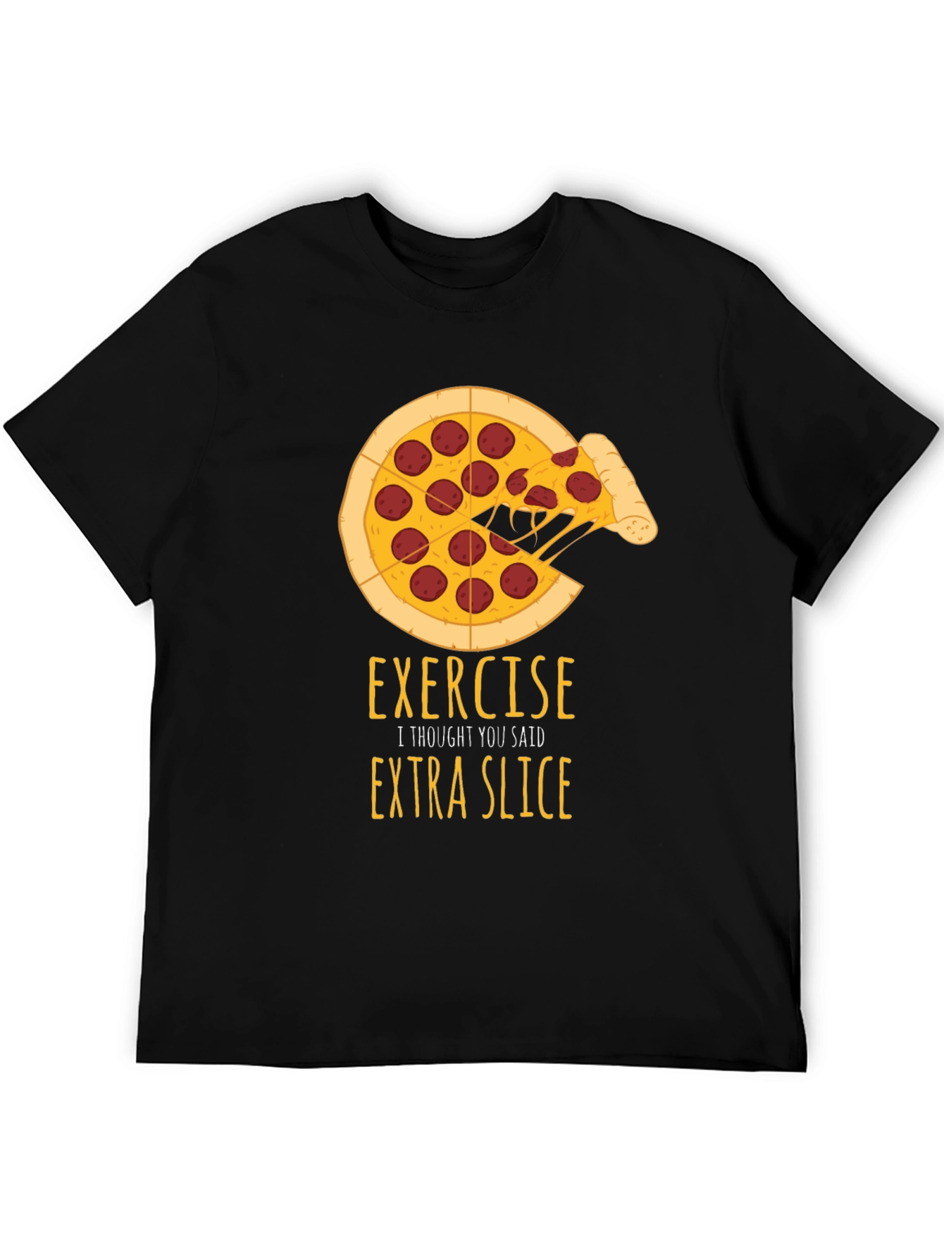 Funny Pizza Extra Slice Graphic T-Shirt