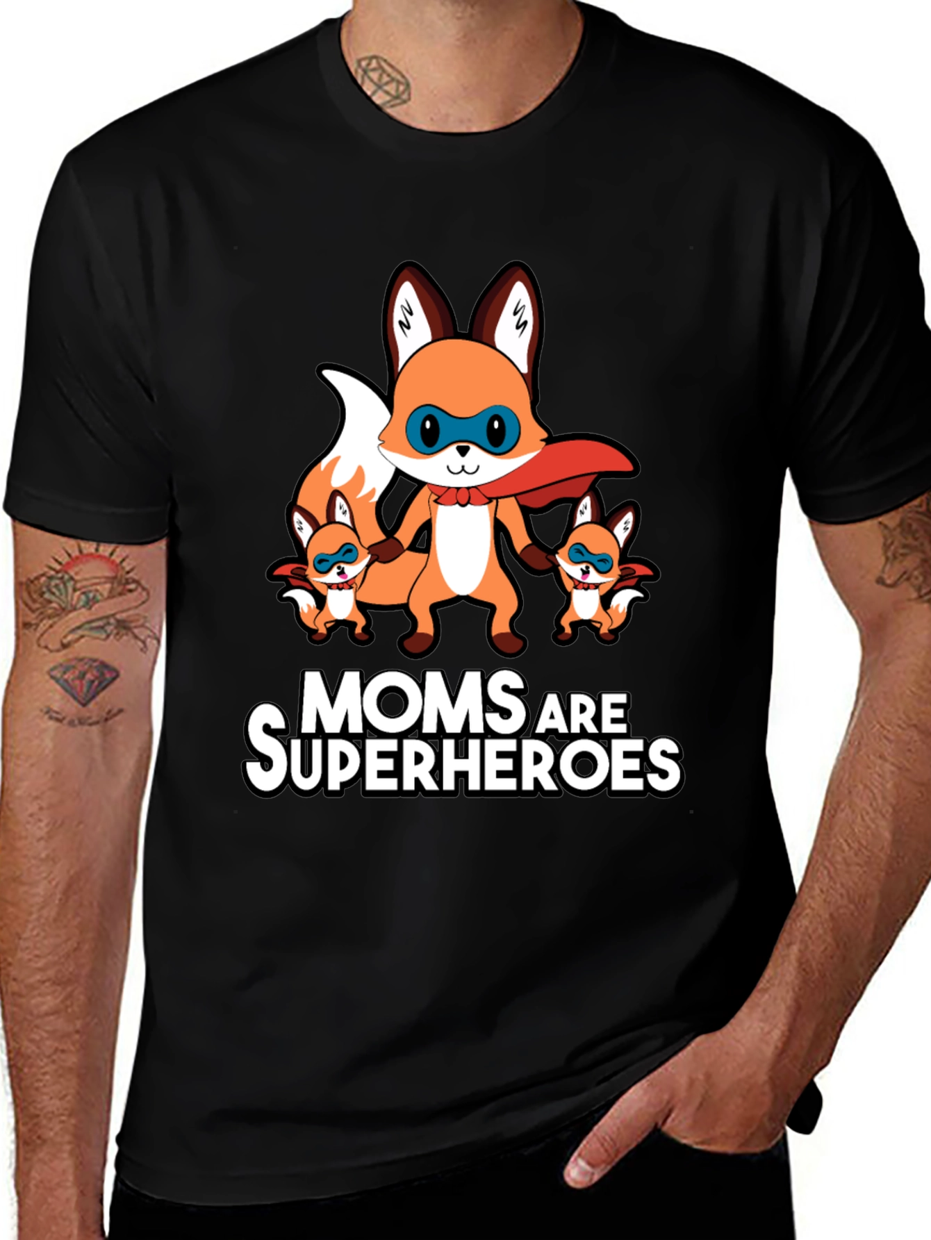 Moms Are Superheroes Fox T-Shirt