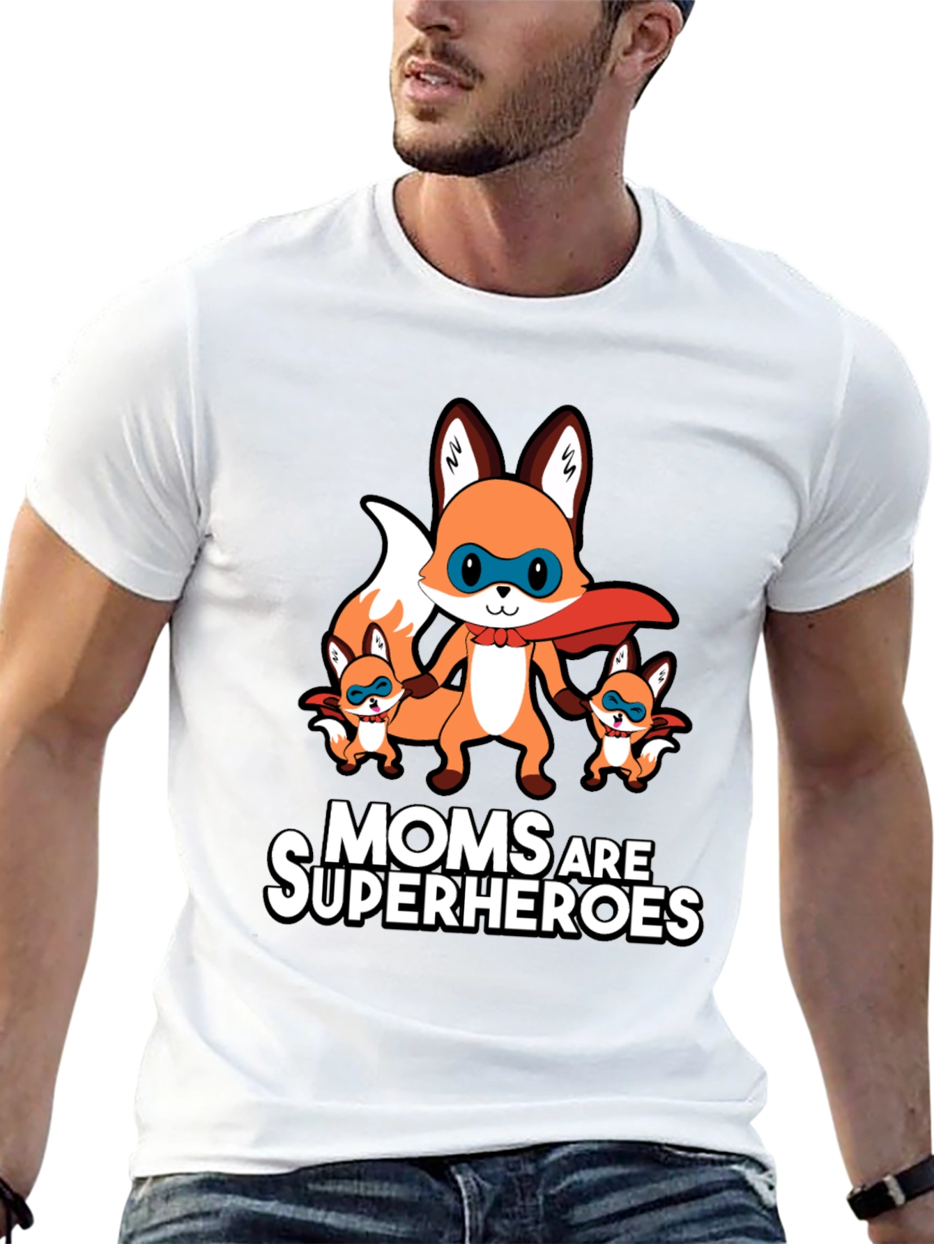 Moms Are Superheroes Fox T-Shirt