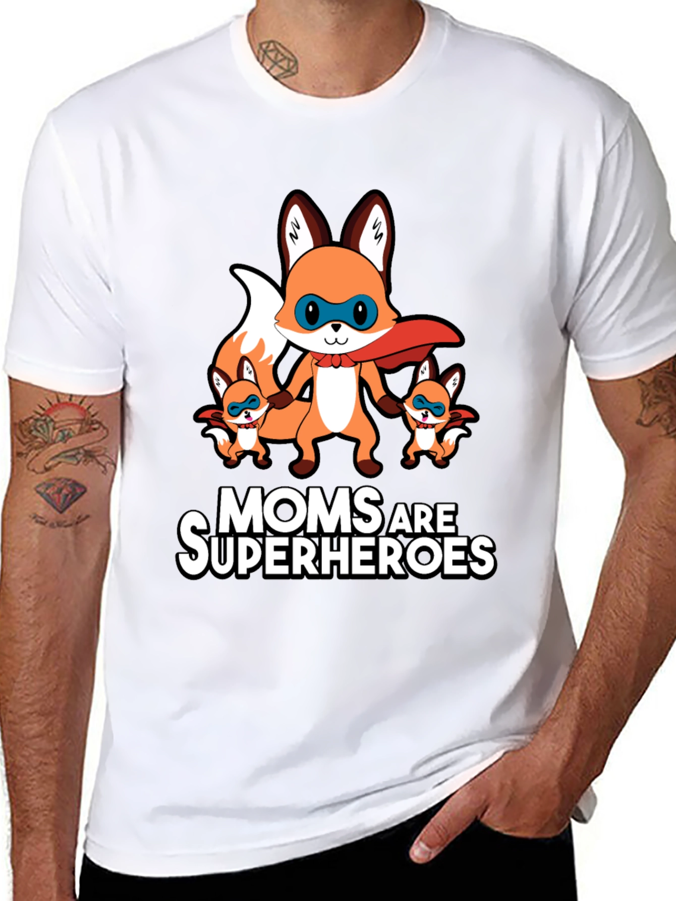Moms Are Superheroes Fox T-Shirt