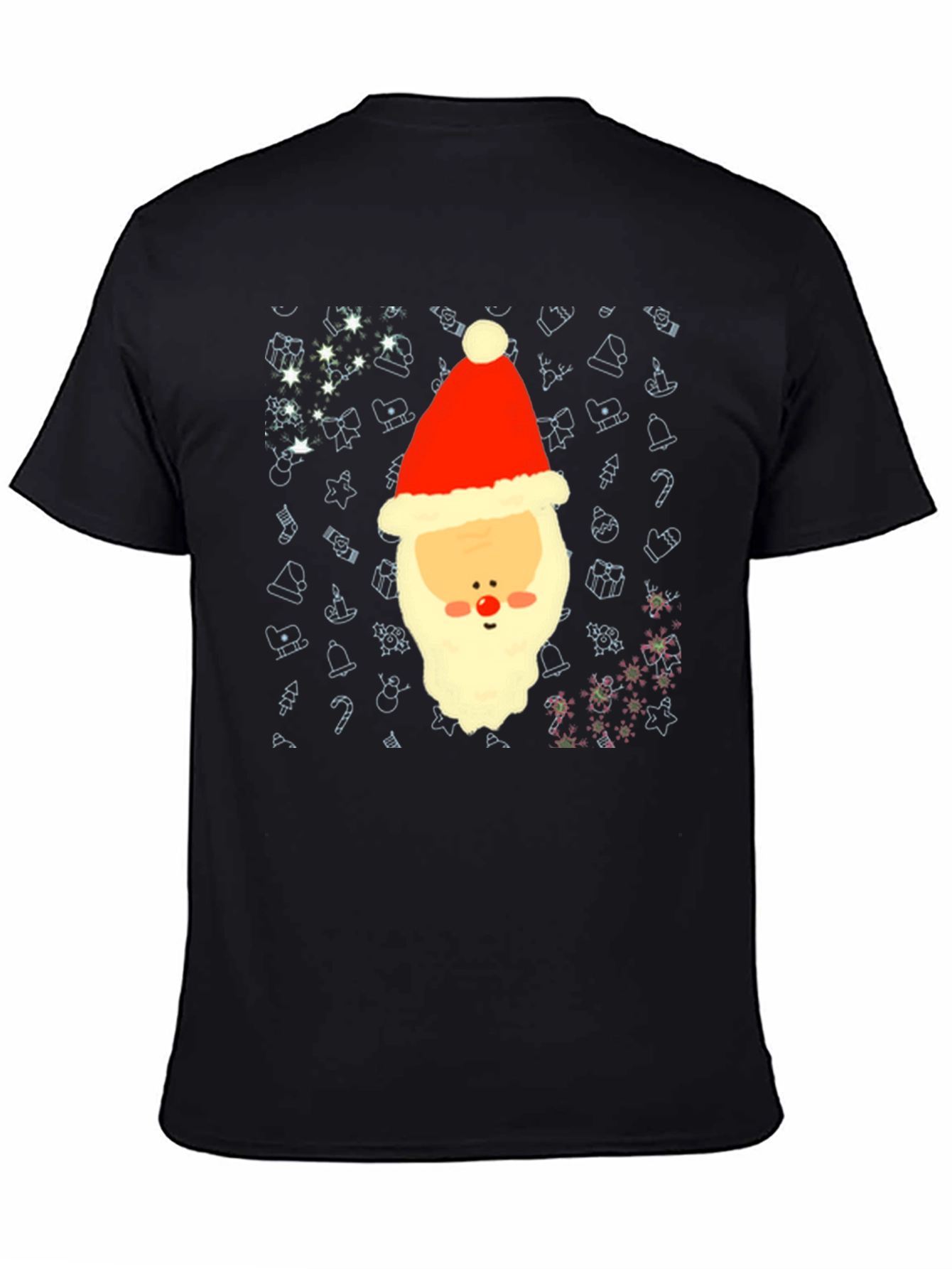 Festive Santa Graphic Tee - Holiday Cheer