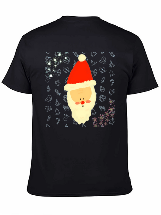 Festive Santa Graphic Tee - Holiday Cheer