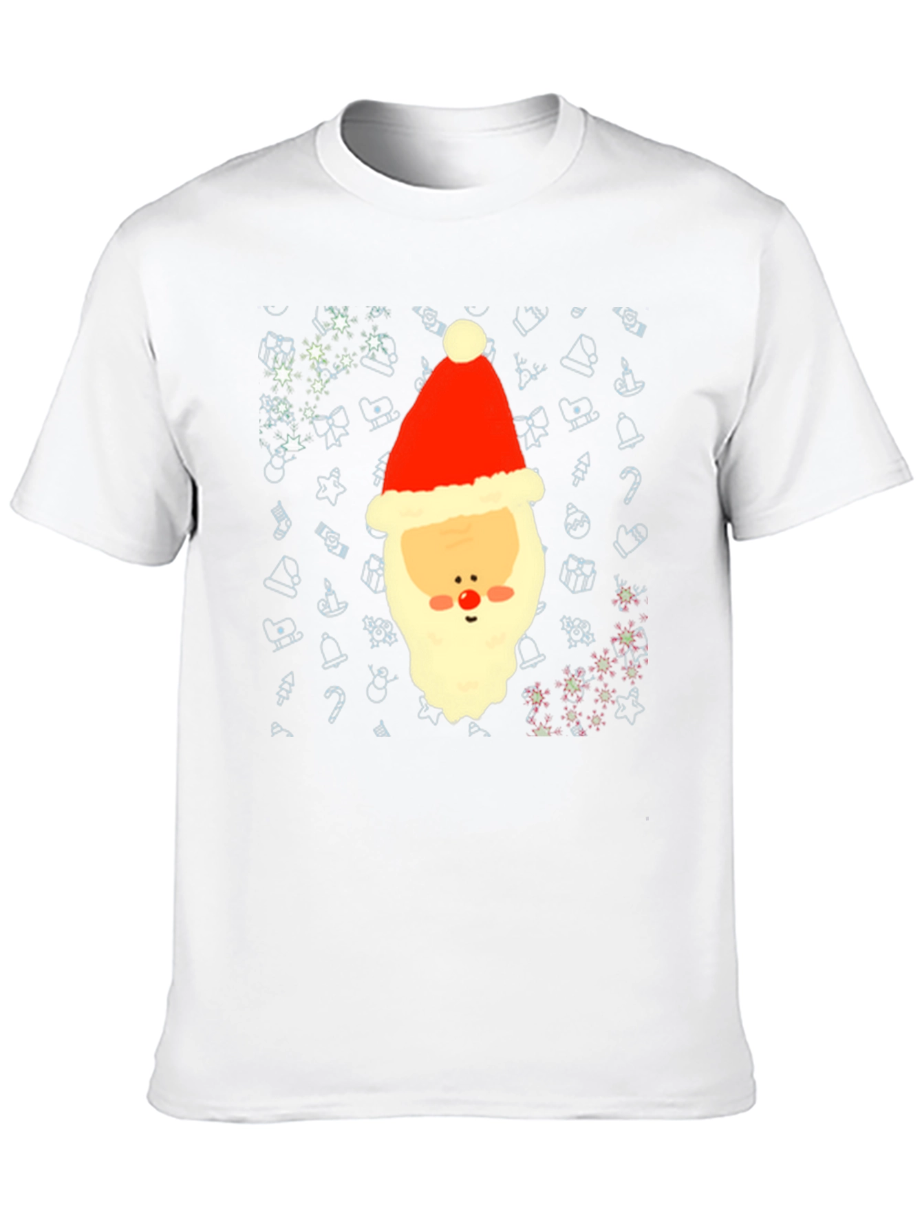 Festive Santa Graphic Tee - Holiday Cheer