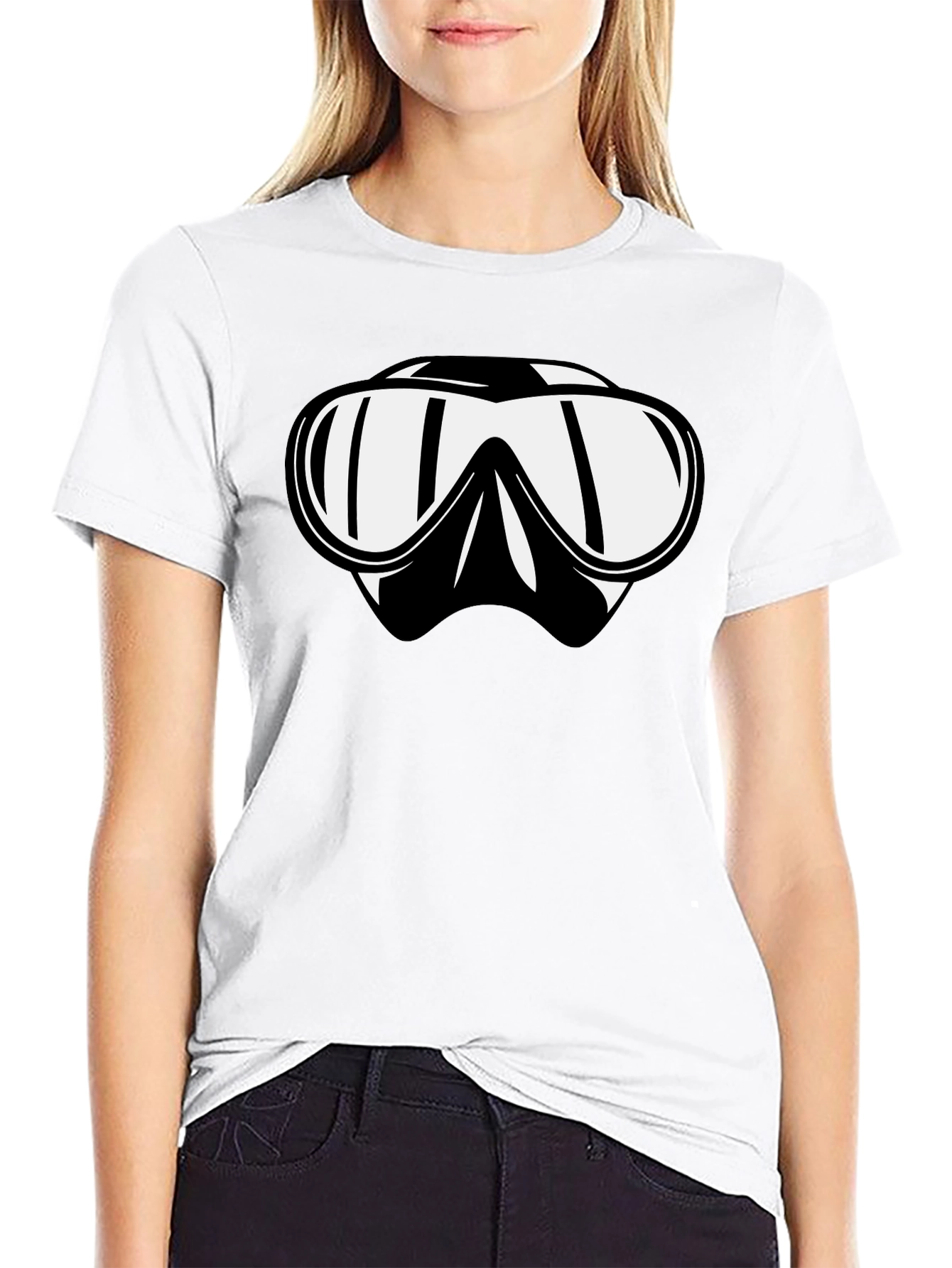 Cool Dive Mask Graphic Tee - Black