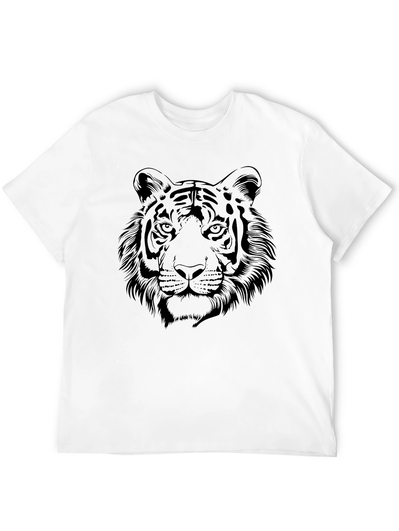 Tiger Graphic Black T-Shirt - Bold Animal Design