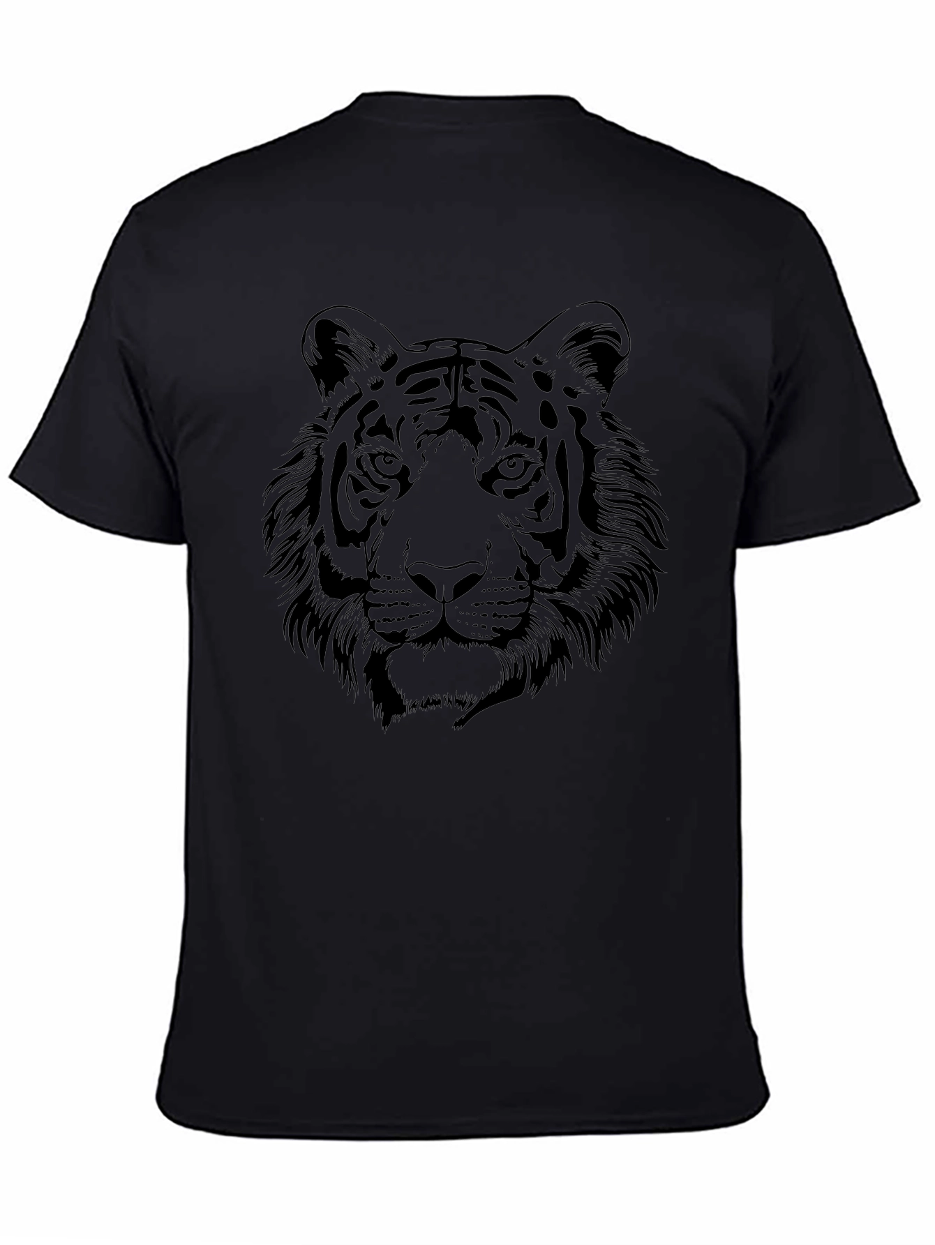 Tiger Graphic Black T-Shirt - Bold Animal Design