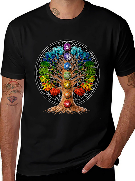 Chakra Tree T-Shirt: Spiritual Wellness Tee