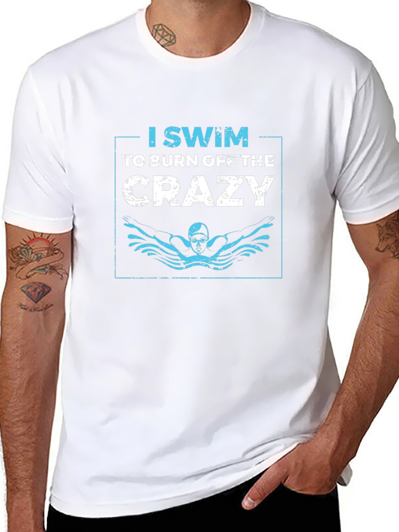 I Swim to Burn Off the Crazy Graphic T-Shirt