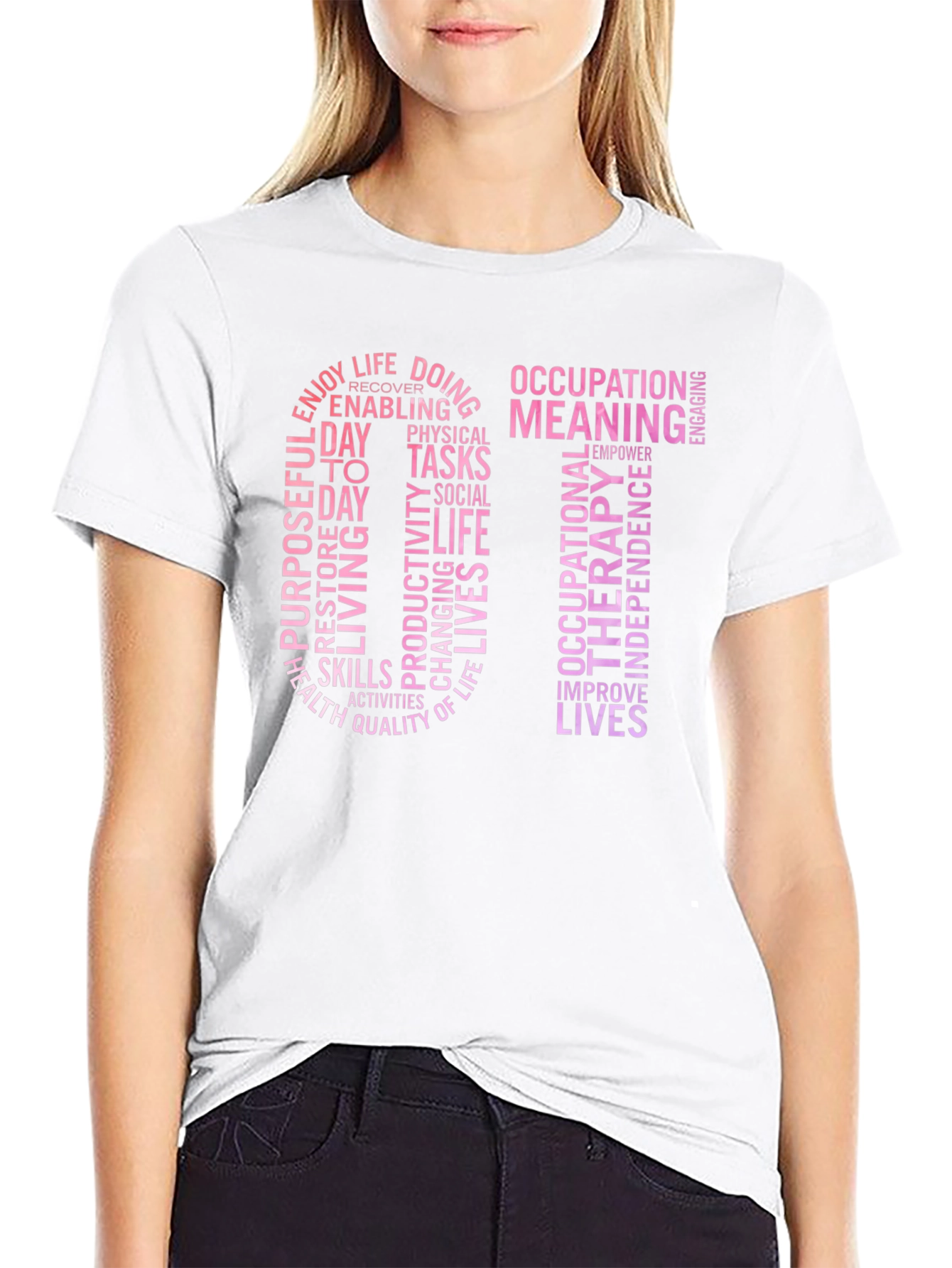 OT Occupational Therapy Word Art T-Shirt