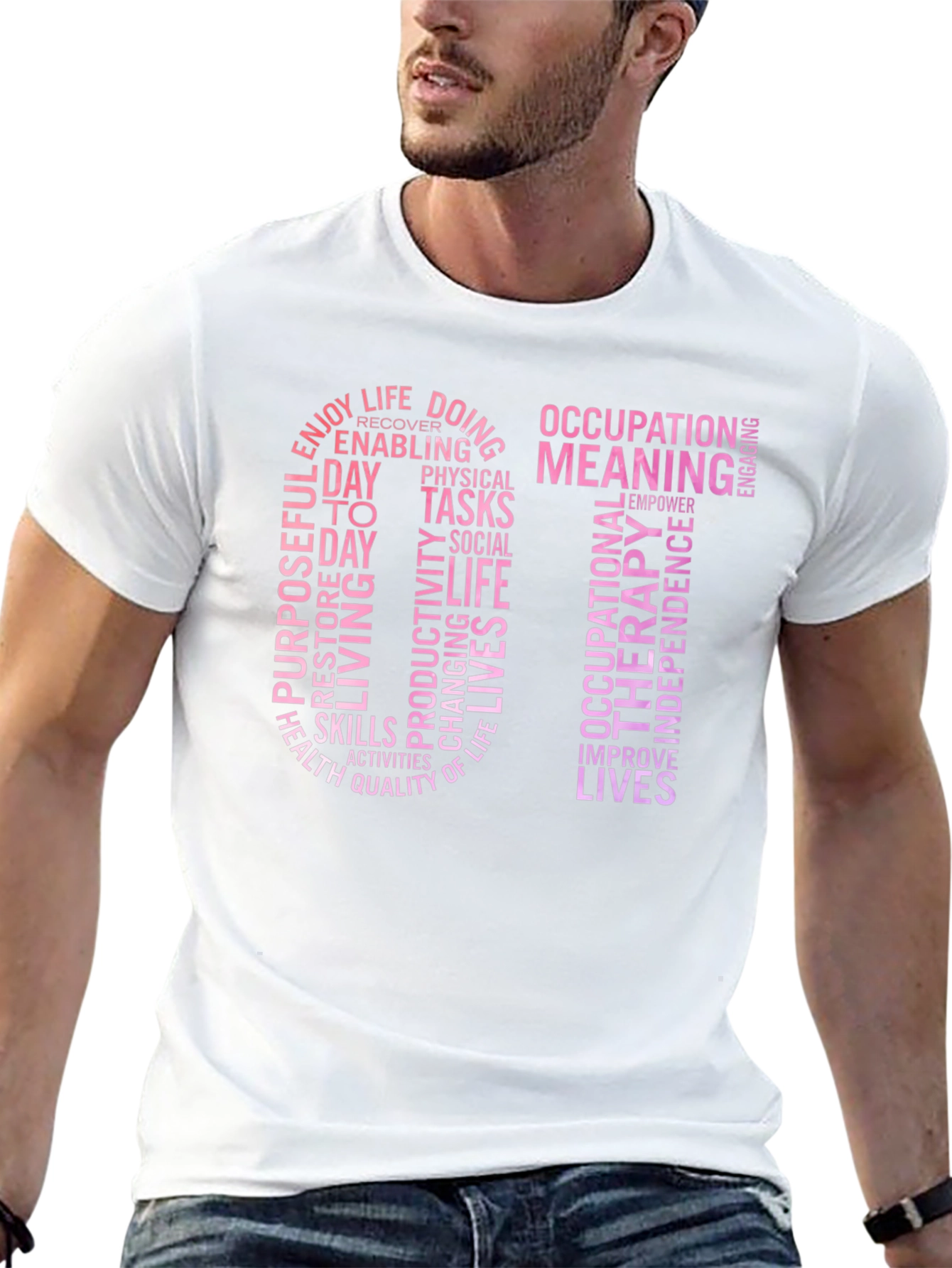 OT Occupational Therapy Word Art T-Shirt