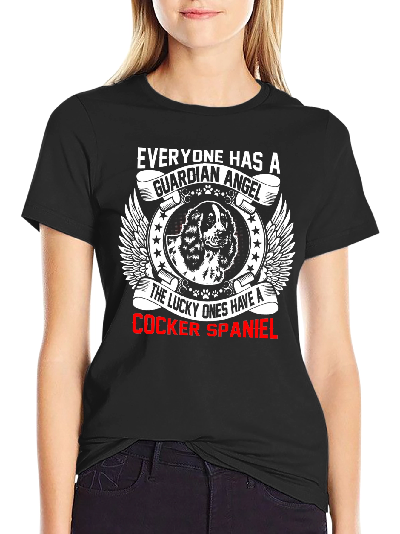 Cocker Spaniel Guardian Angel T-Shirt