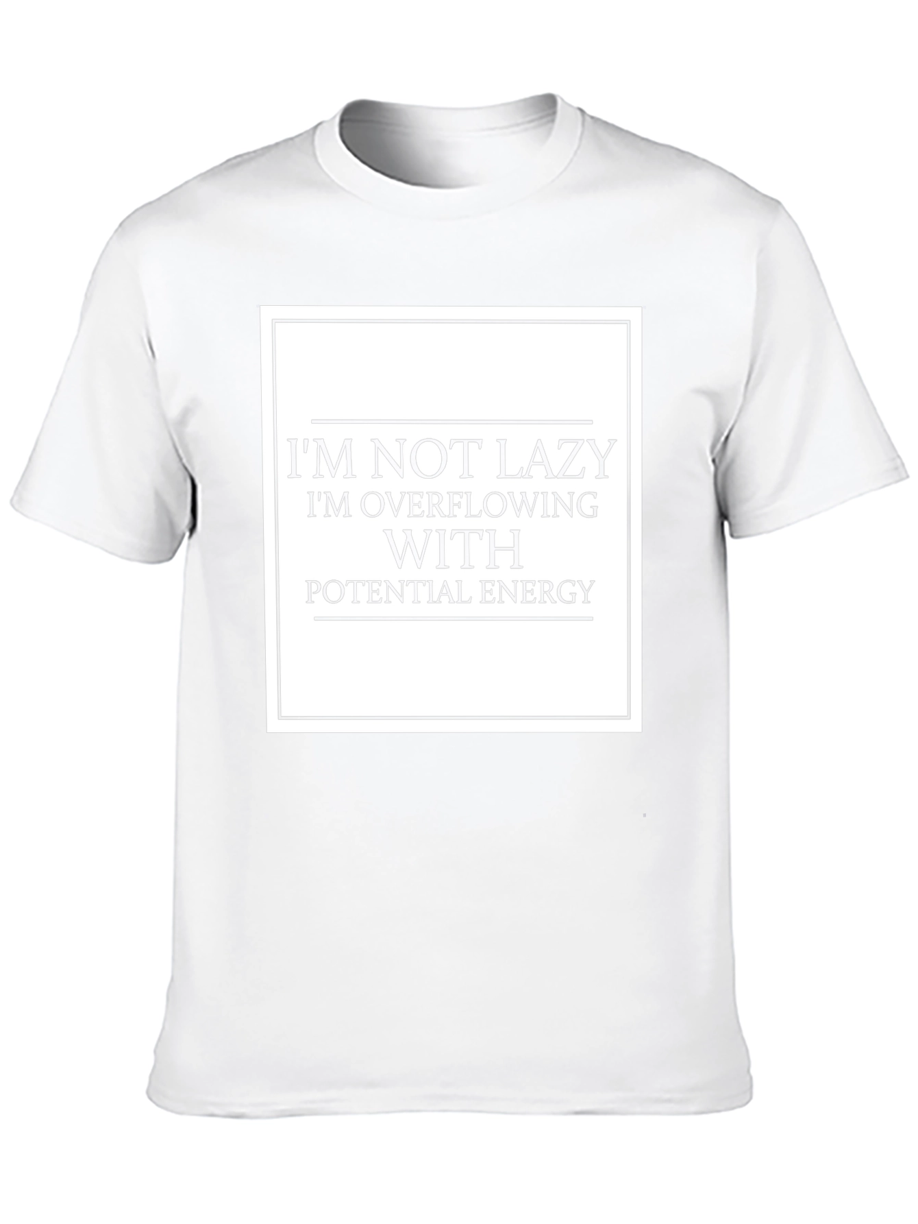 Funny Lazy Potential Energy Graphic T-Shirt