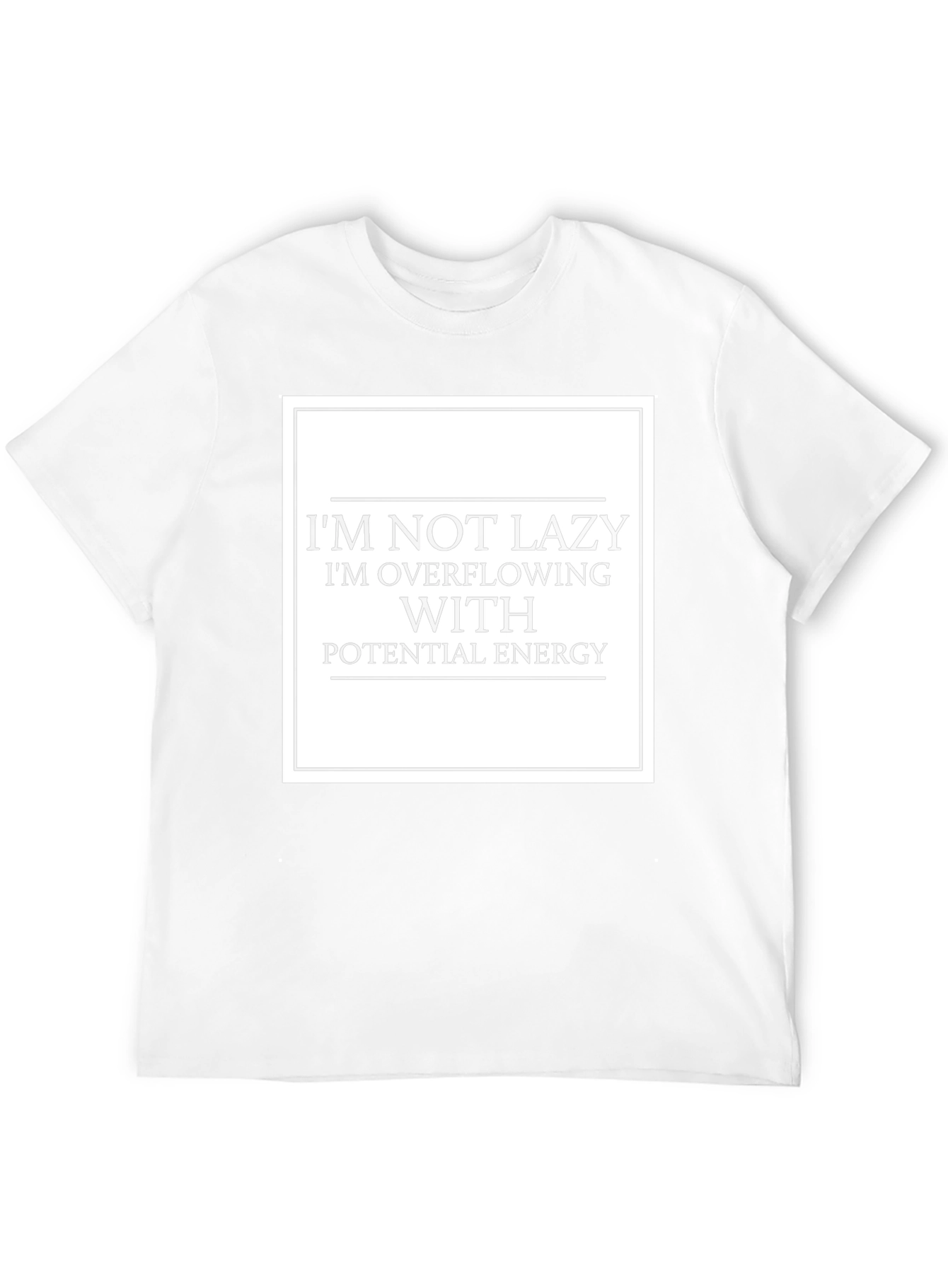 Funny Lazy Potential Energy Graphic T-Shirt