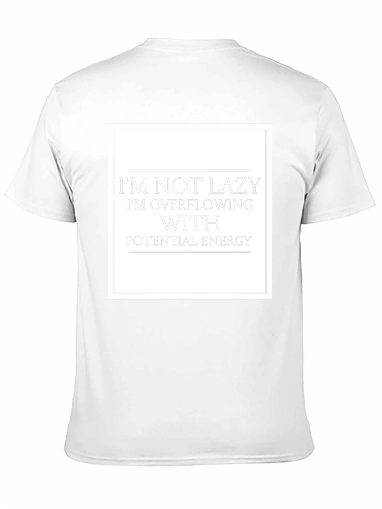 Funny Lazy Potential Energy Graphic T-Shirt