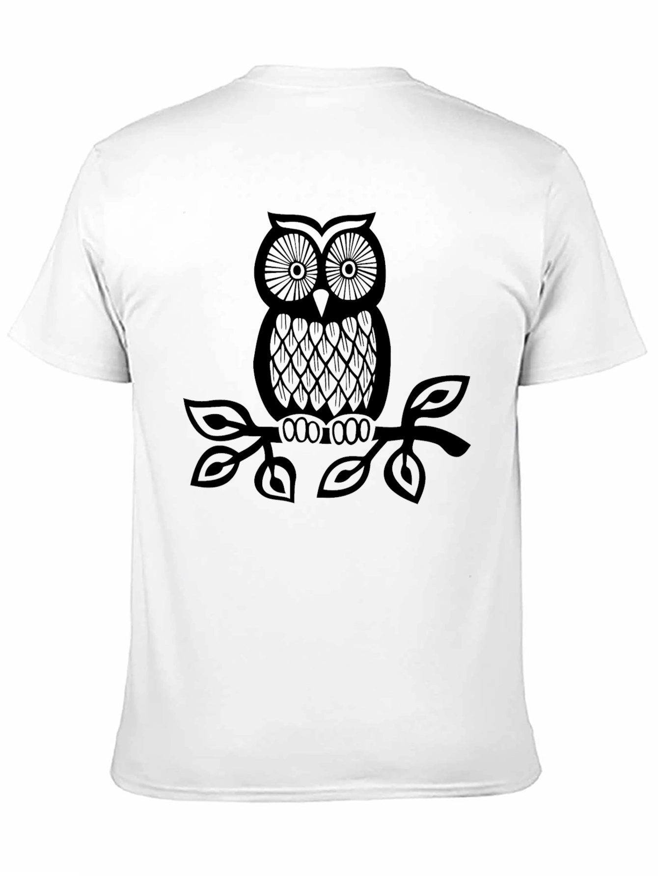 Owl Graphic Tee - Stylish Black Print Shirt