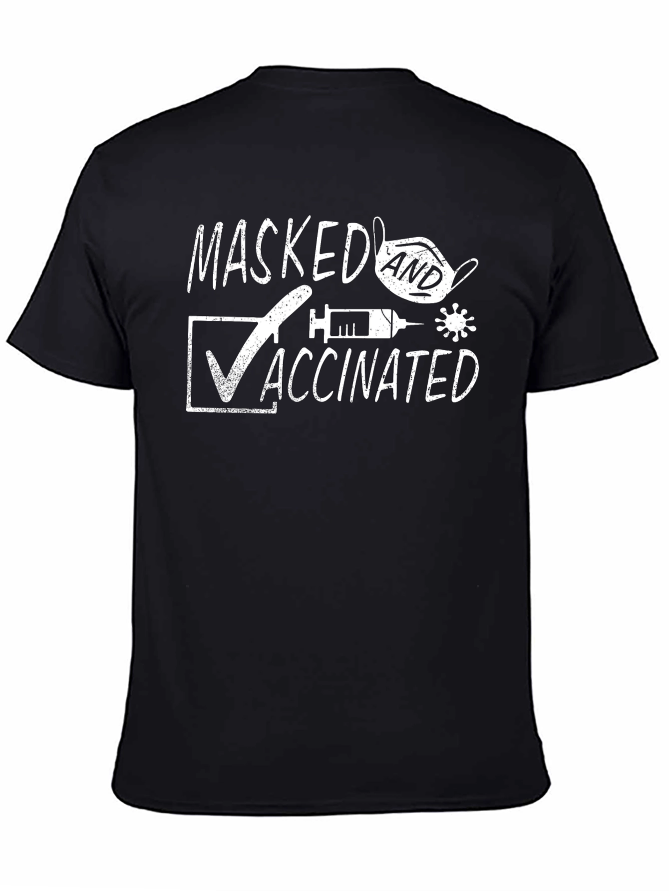 Masked and Vaccinated Graphic T-Shirt - Pandemic Protection