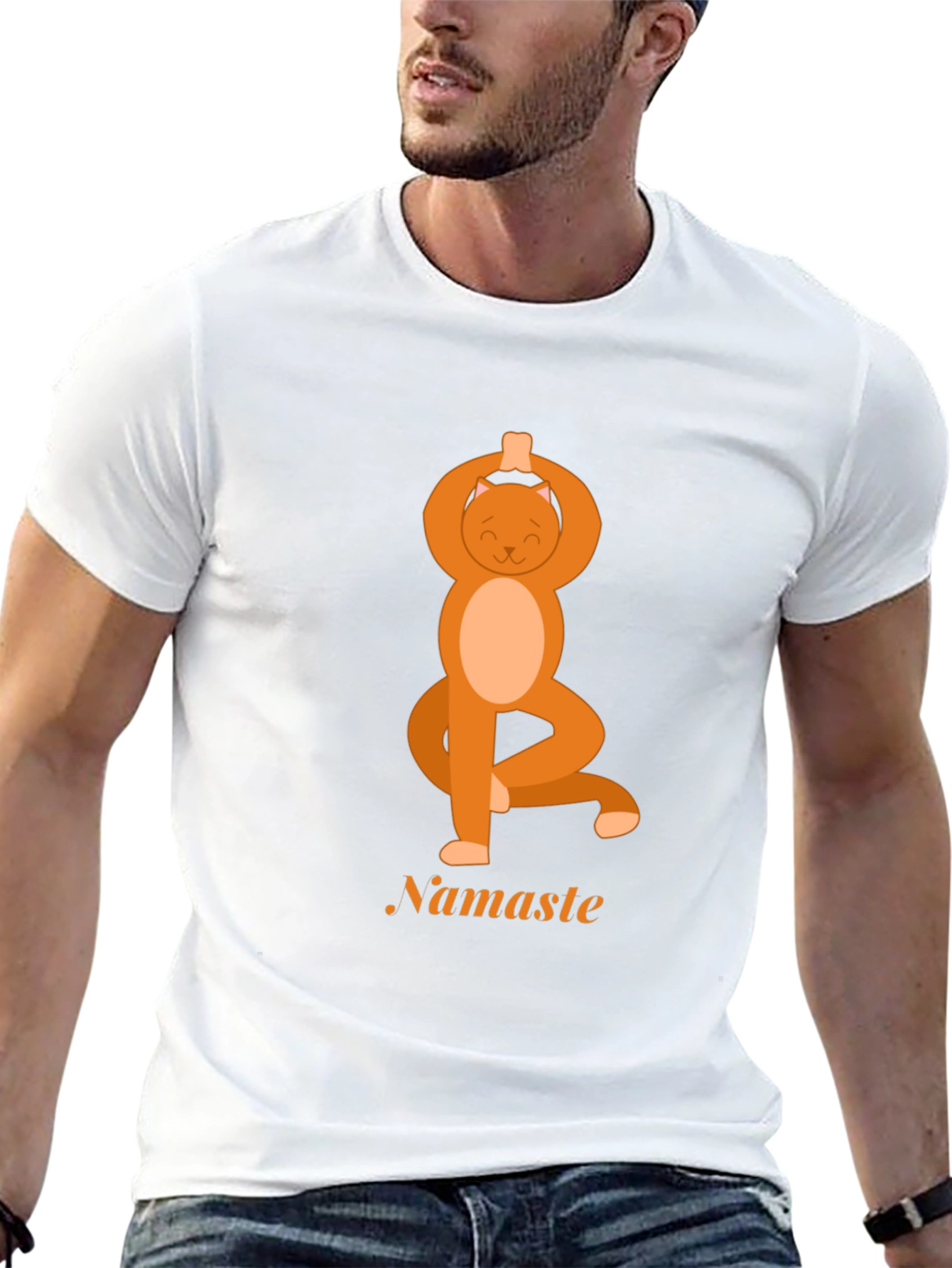 Yoga Cat Namaste Graphic Tee - Unisex