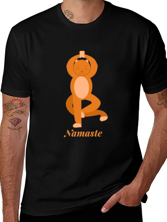 Yoga Cat Namaste Graphic Tee - Unisex