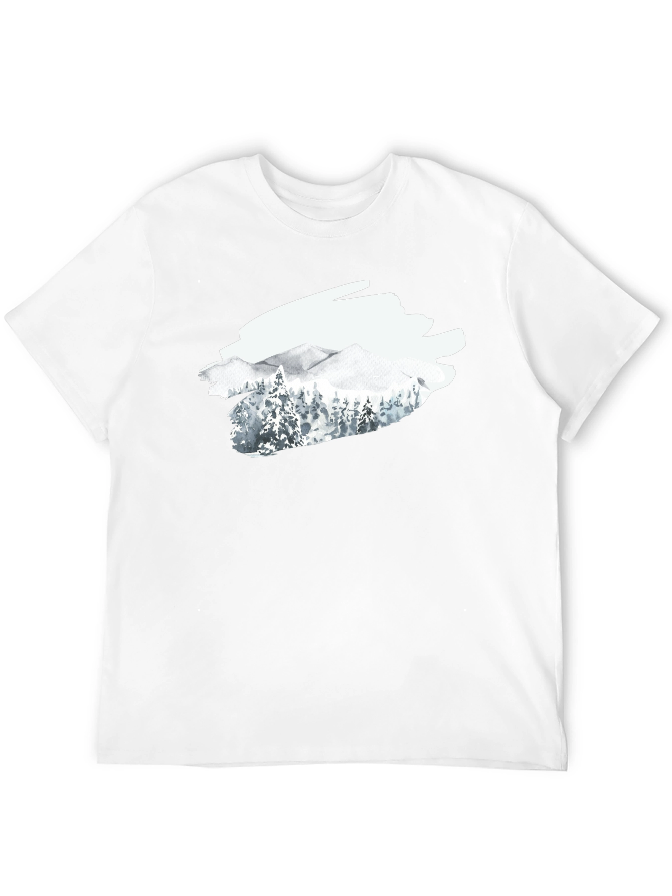Mountain Scene Graphic T-Shirt - Black