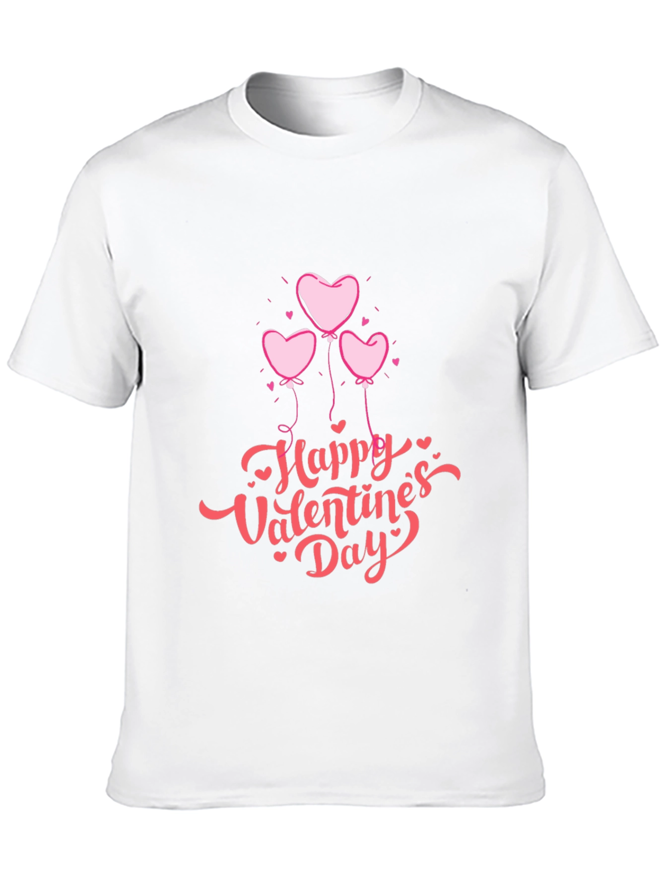 Valentines Day Heart Balloons Black T-Shirt