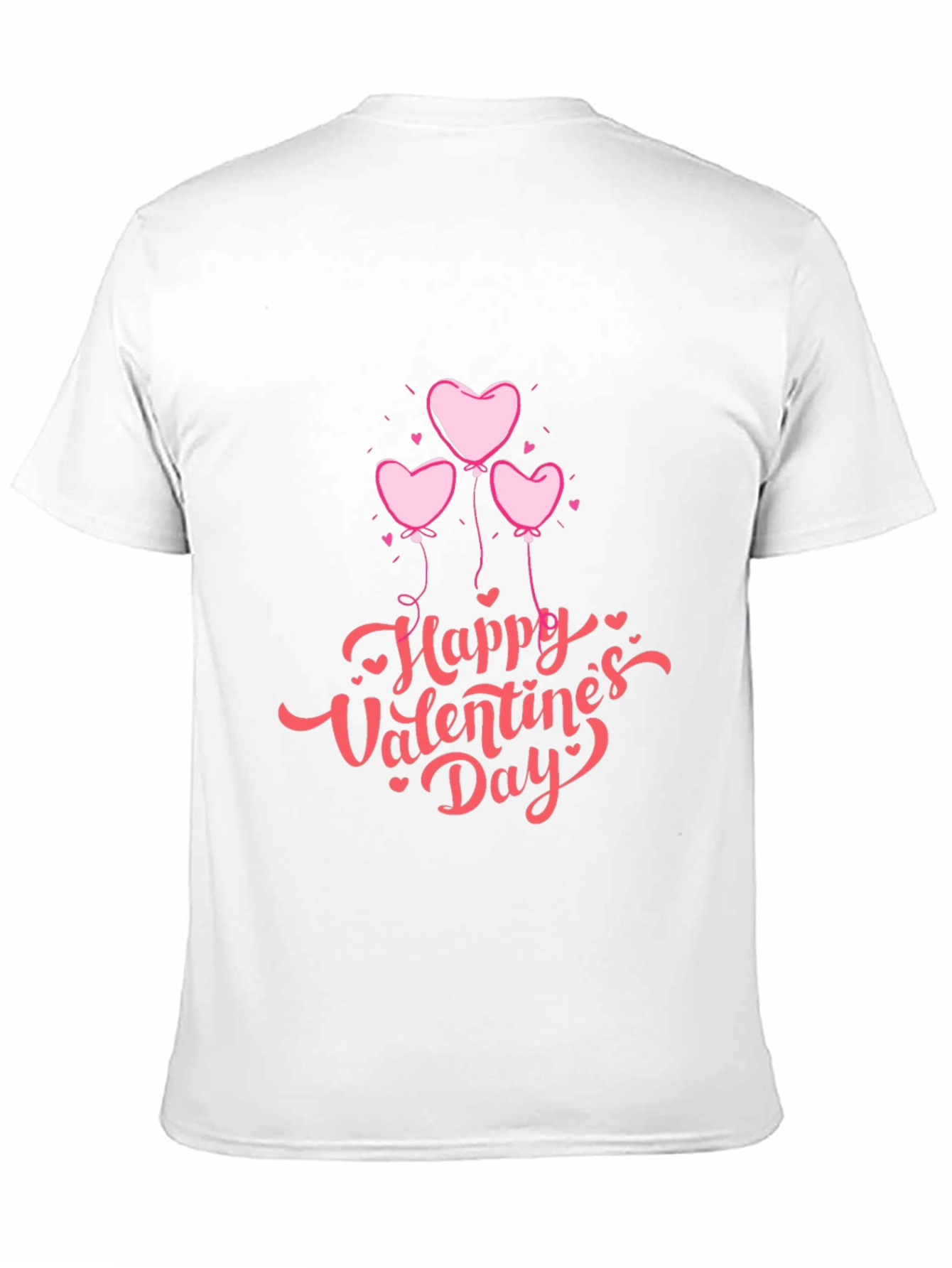 Valentines Day Heart Balloons Black T-Shirt