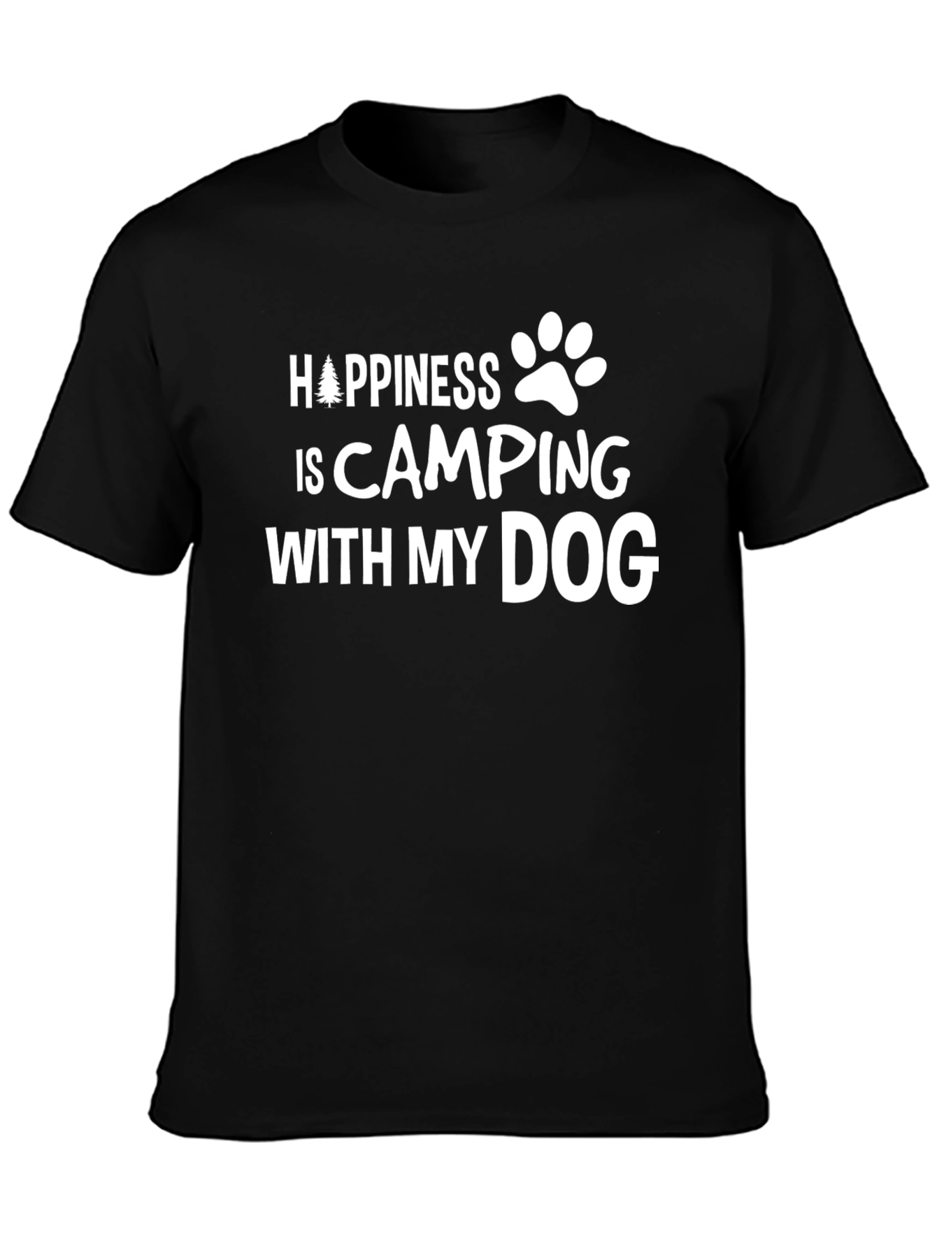 Happiness is Camping with my Dog T-Shirt