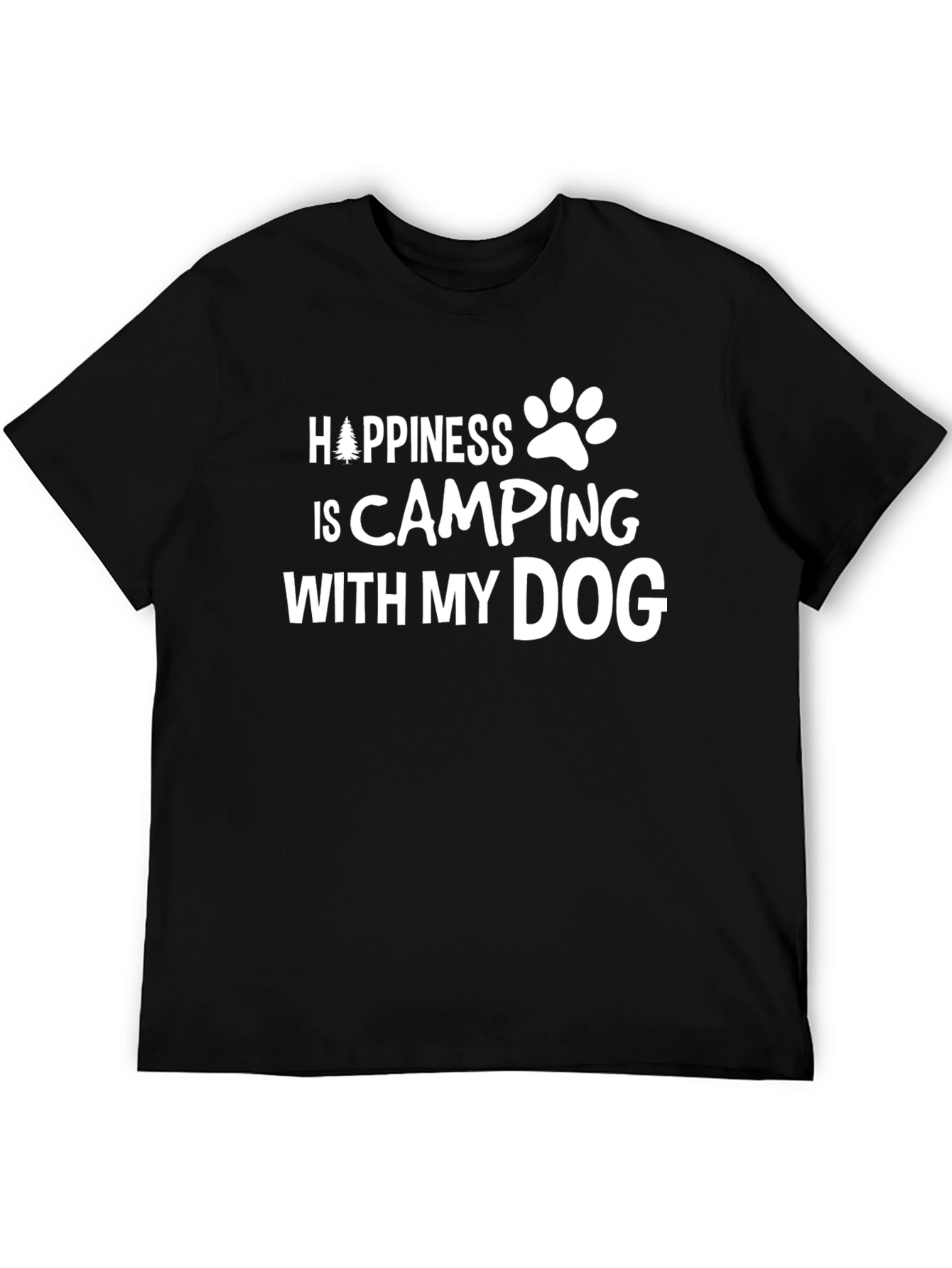 Happiness is Camping with my Dog T-Shirt
