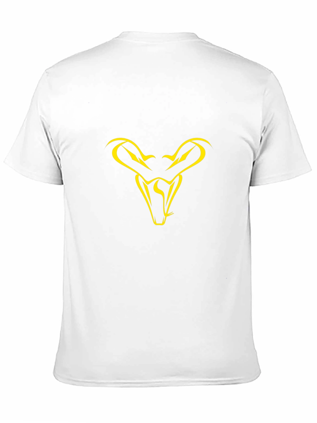 Black T-Shirt with Yellow Snake Head Graphic