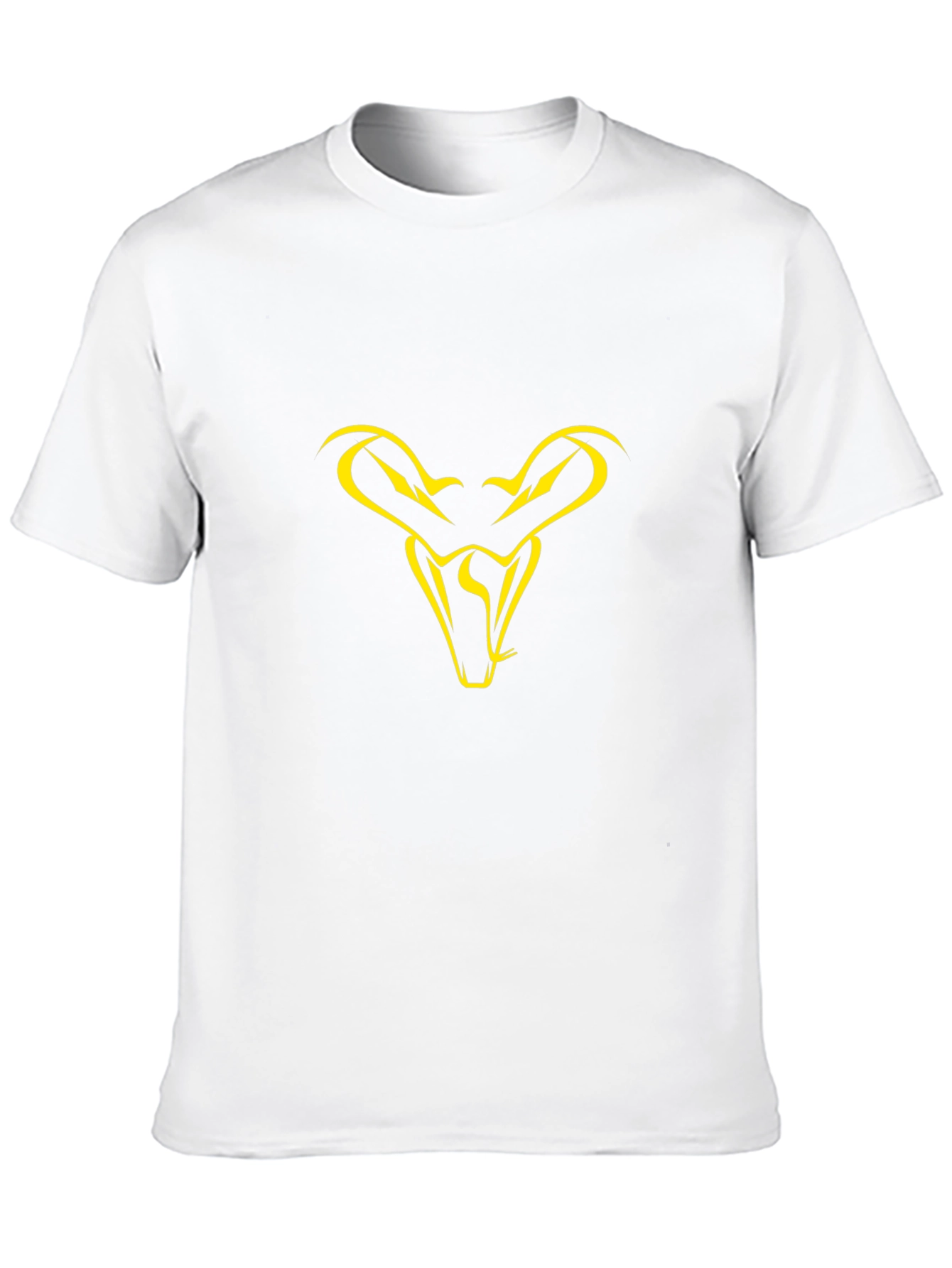 Black T-Shirt with Yellow Snake Head Graphic