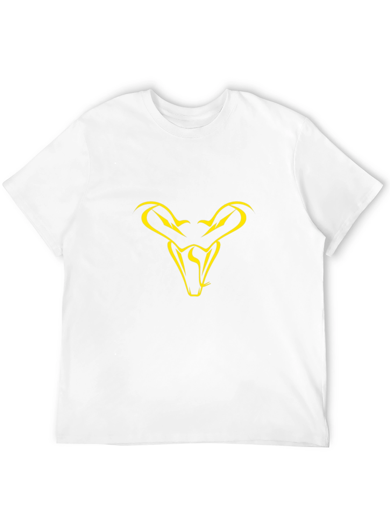 Black T-Shirt with Yellow Snake Head Graphic