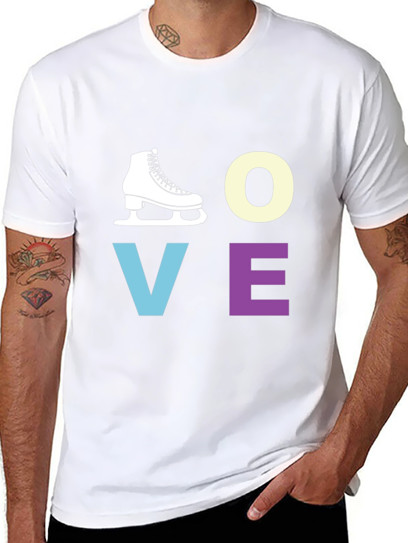 Love to Skate Black Graphic T-Shirt