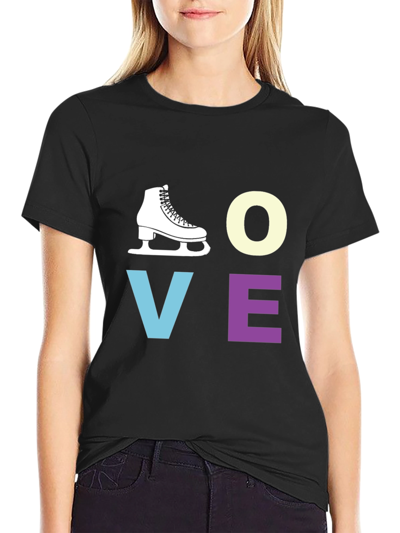 Love to Skate Black Graphic T-Shirt