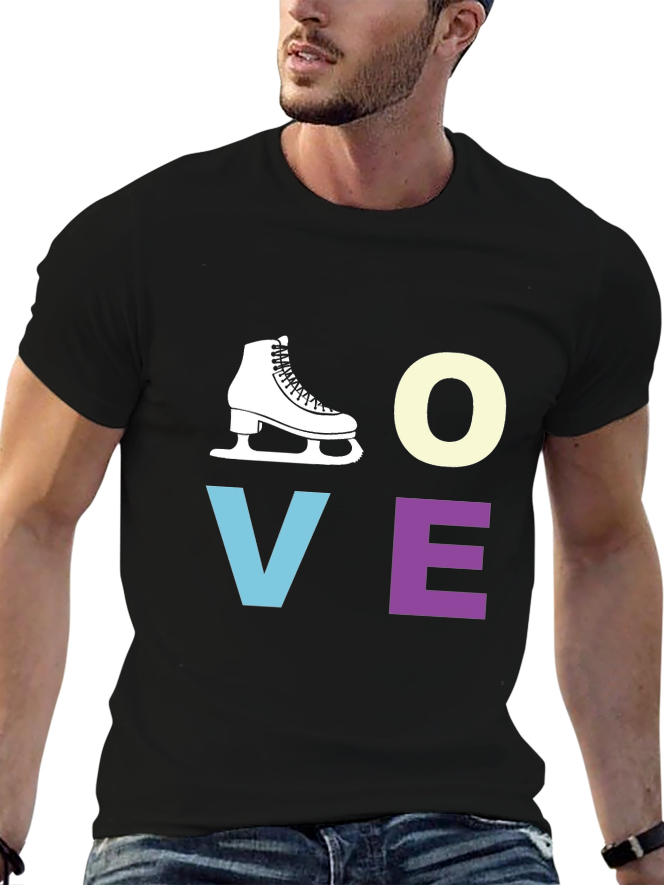 Love to Skate Black Graphic T-Shirt