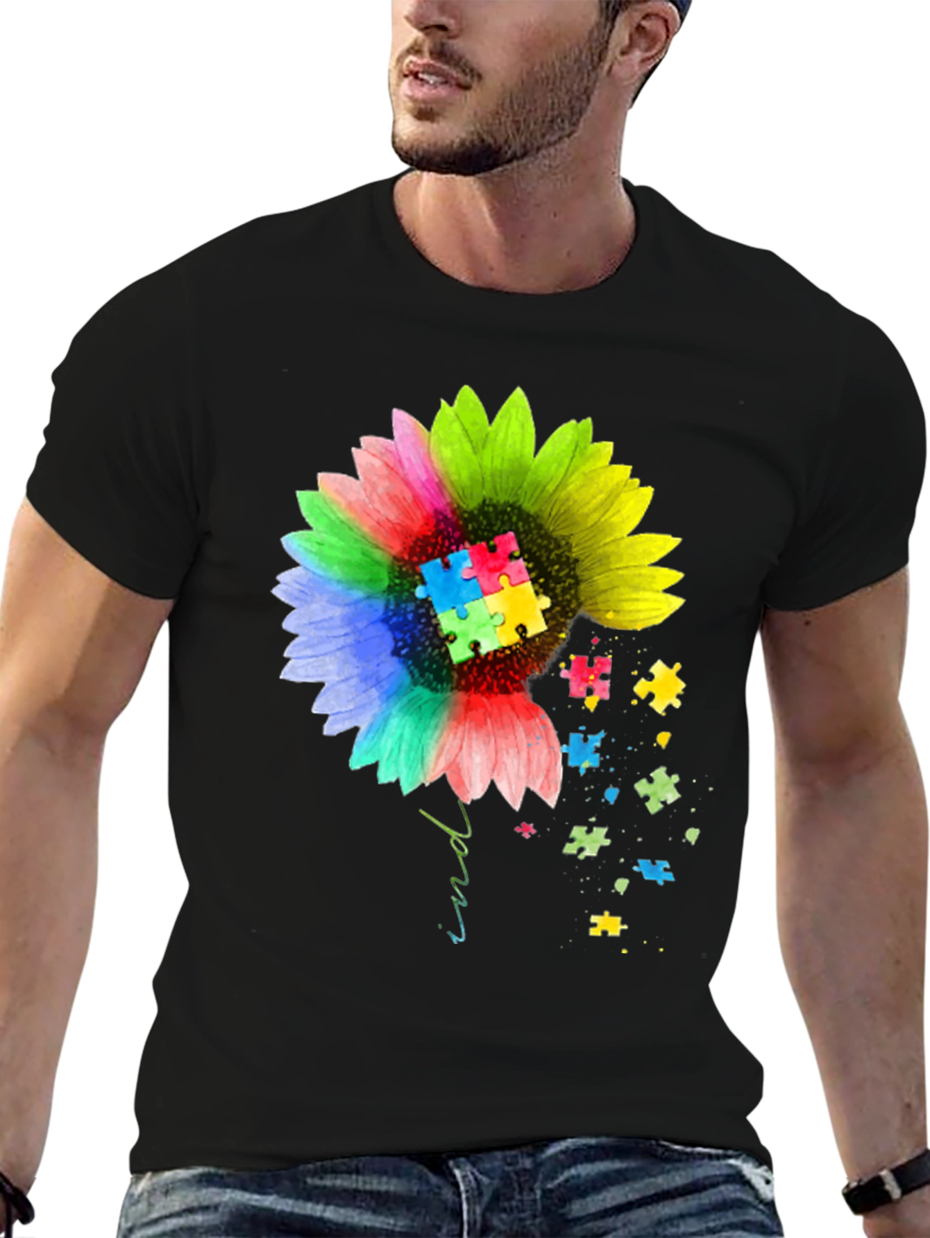 Autism Awareness Sunflower Graphic Tee