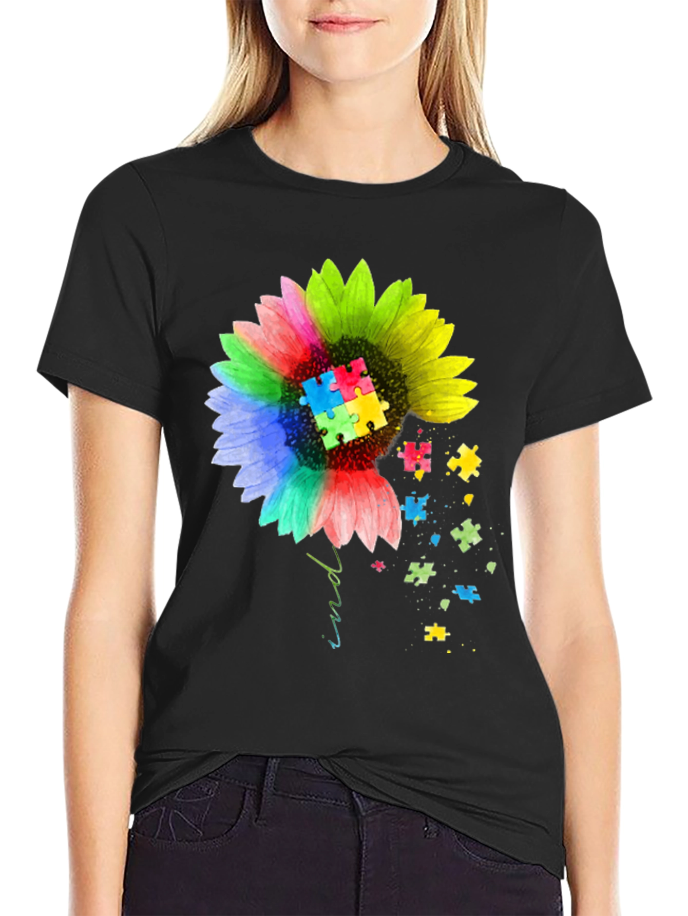 Autism Awareness Sunflower Graphic Tee