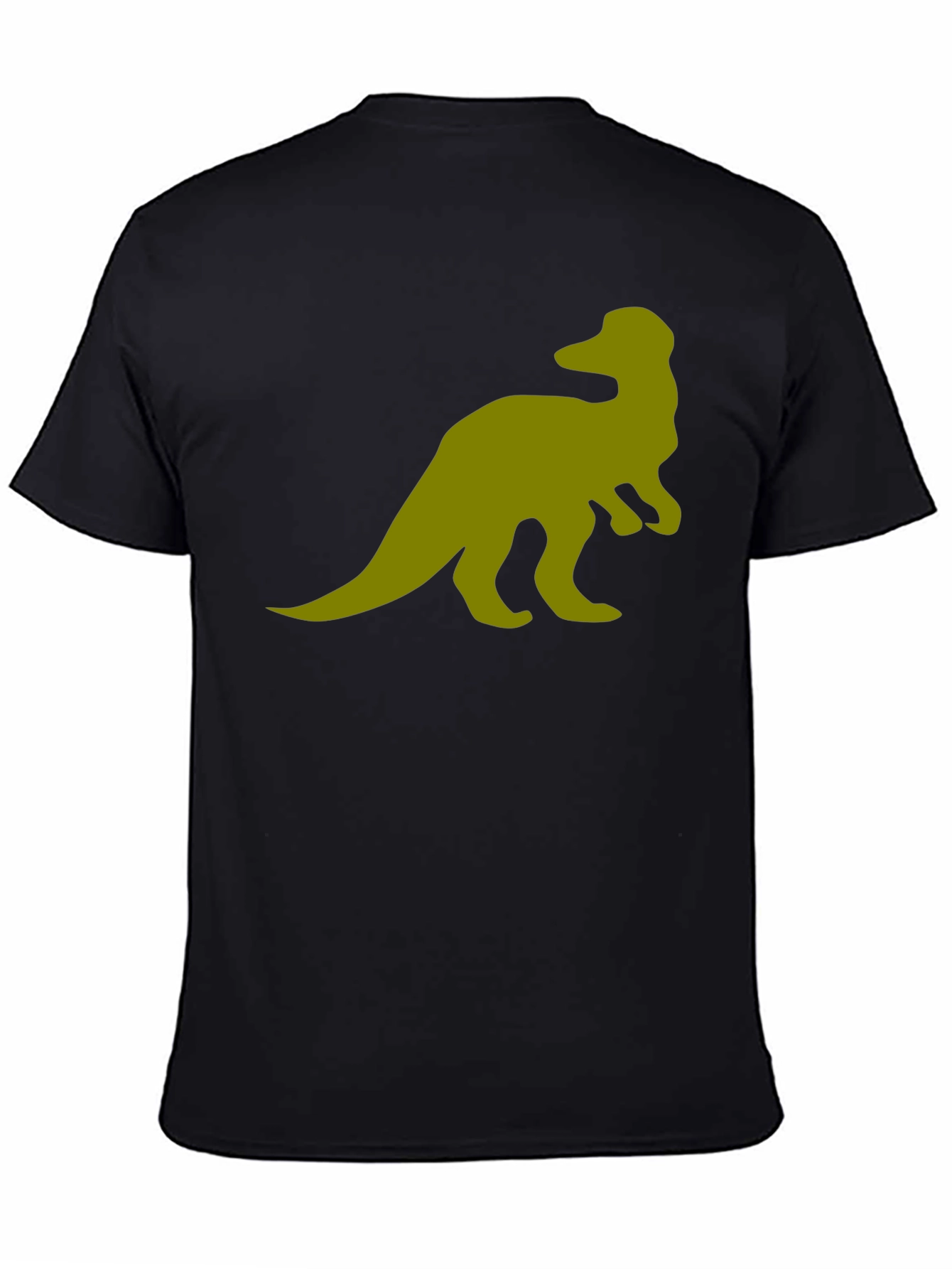 Dinosaur Graphic Tee - Black Cotton T-Shirt