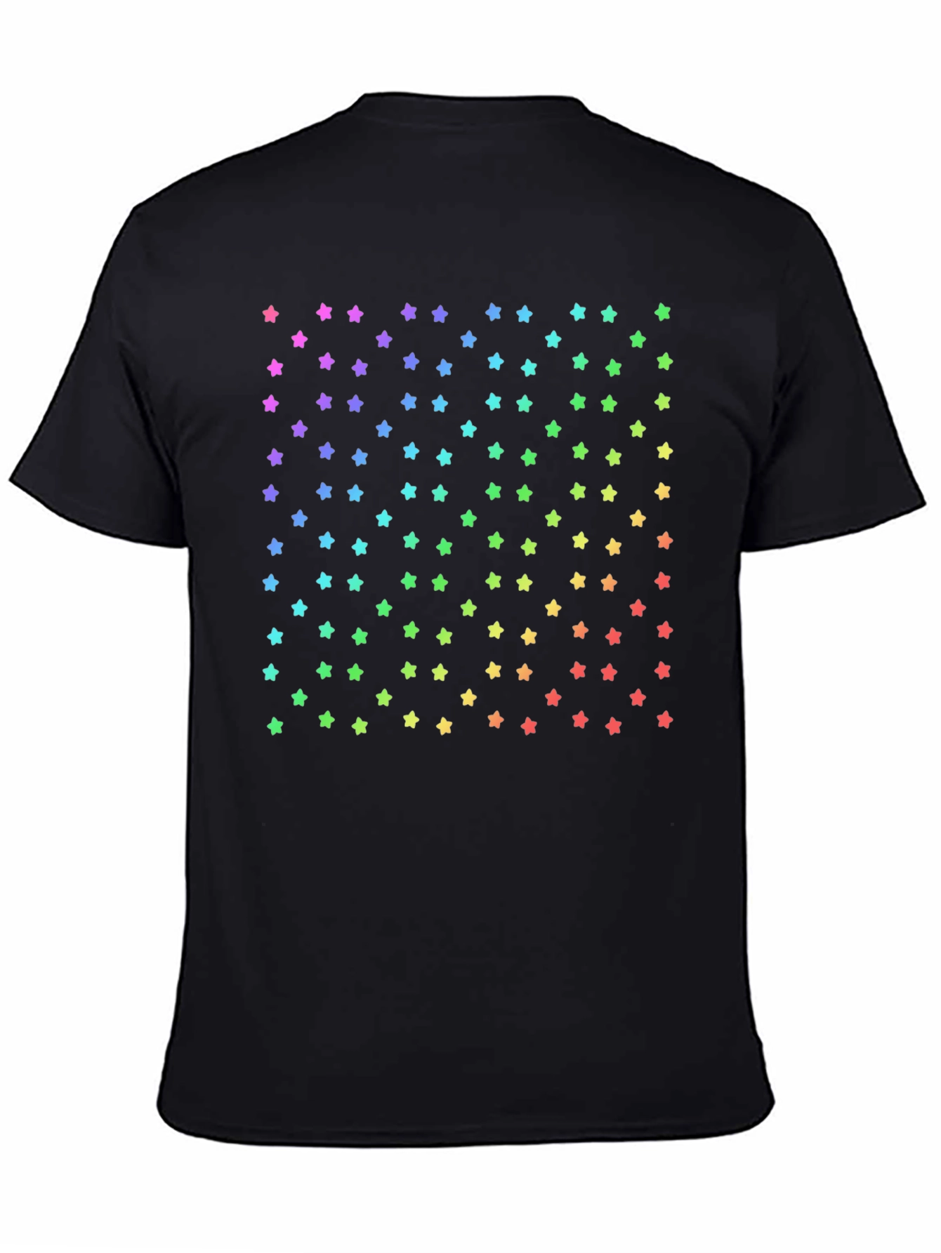 Rainbow Stars Black T-Shirt