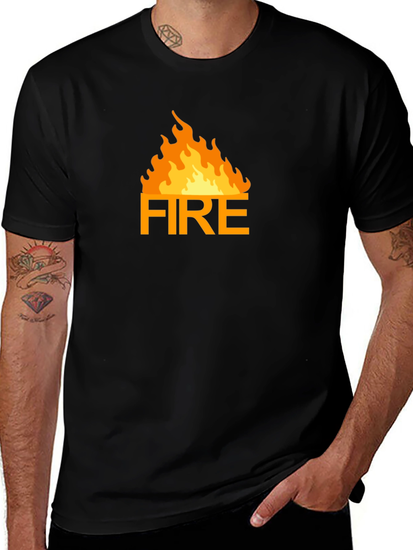 Fire Graphic T-Shirt - Bold Statement Tee