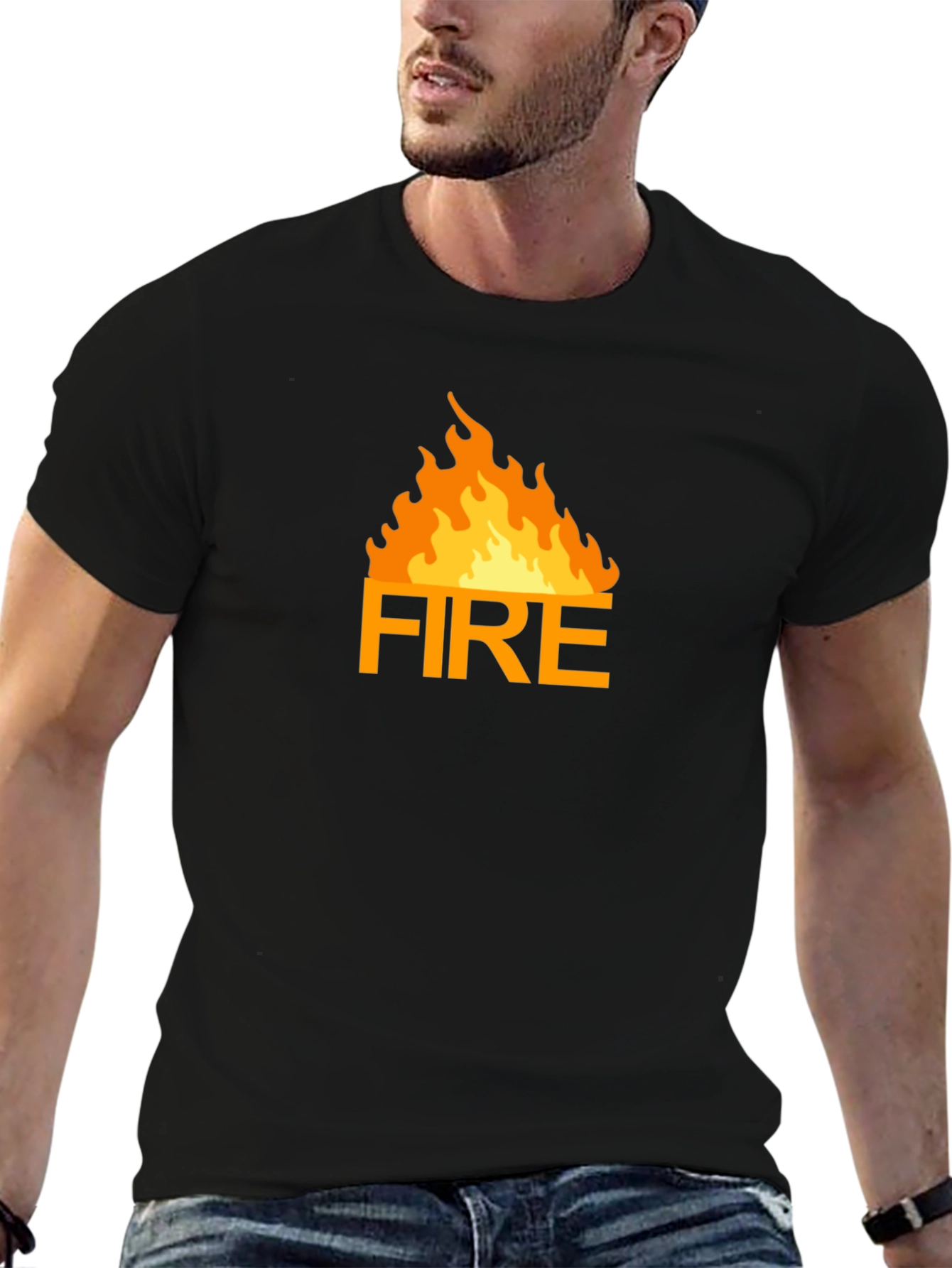 Fire Graphic T-Shirt - Bold Statement Tee