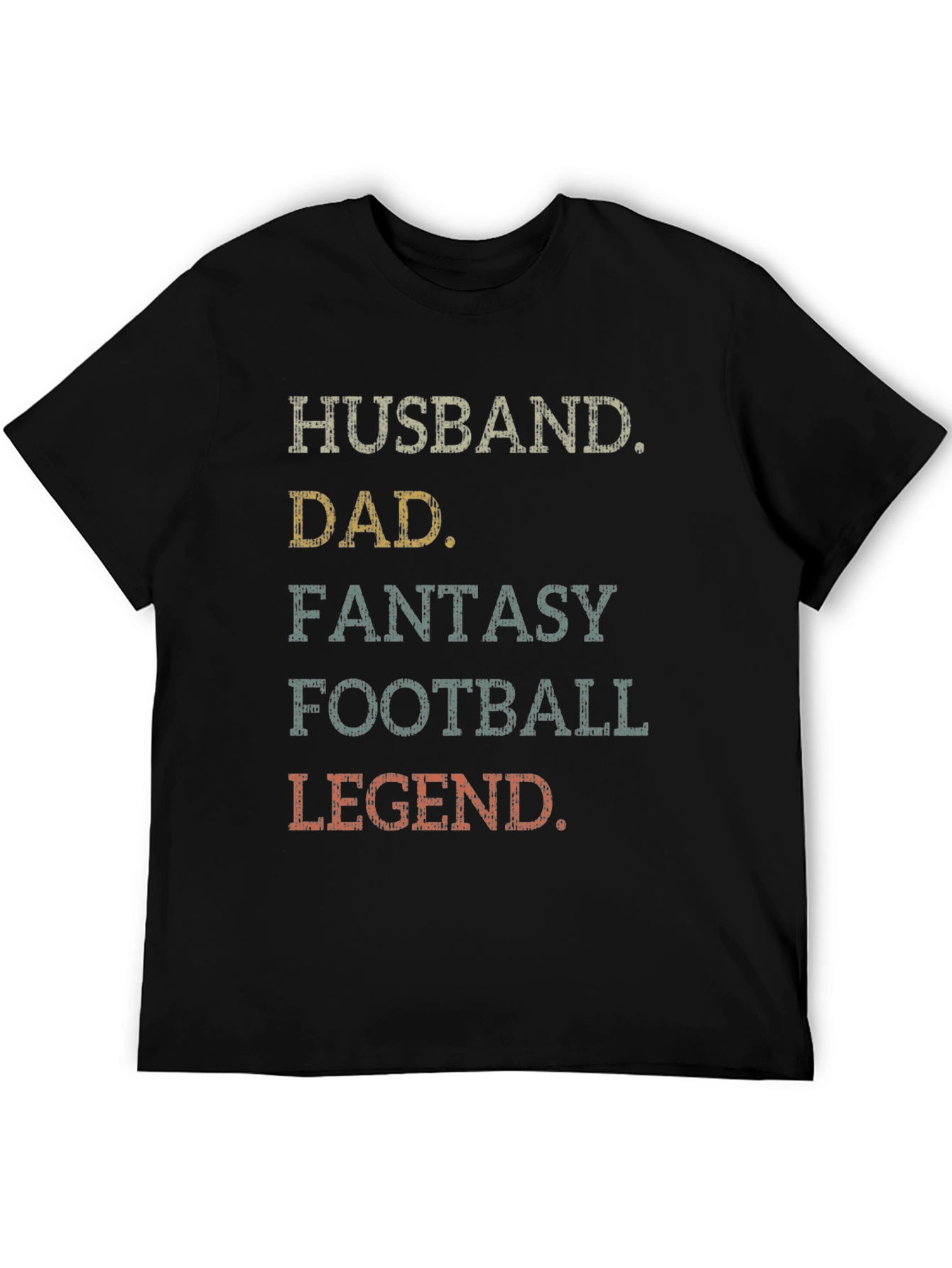 Husband Dad Fantasy Football Legend Graphic T-Shirt