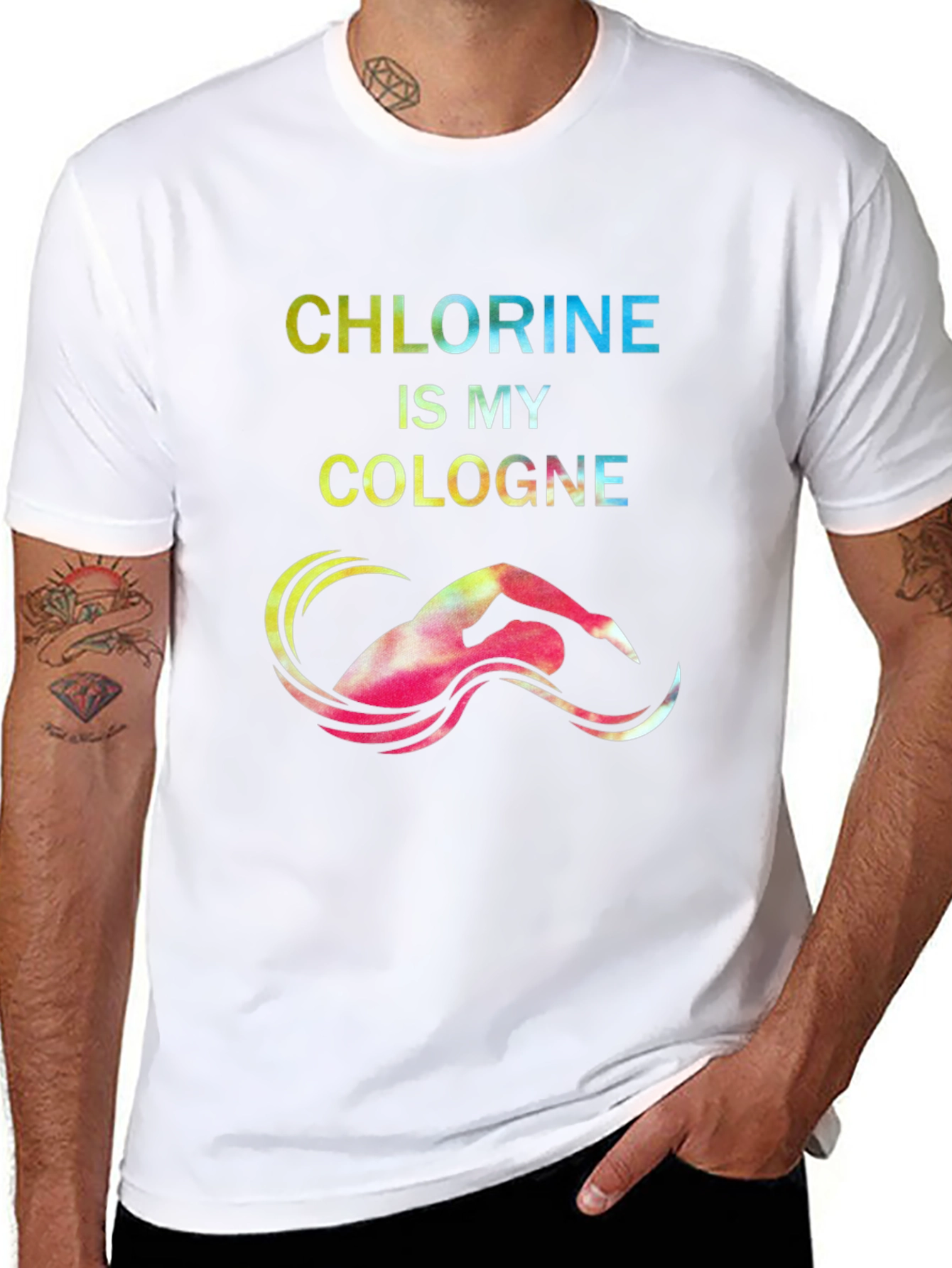 Chlorine Cologne Swimmer Graphic Tee