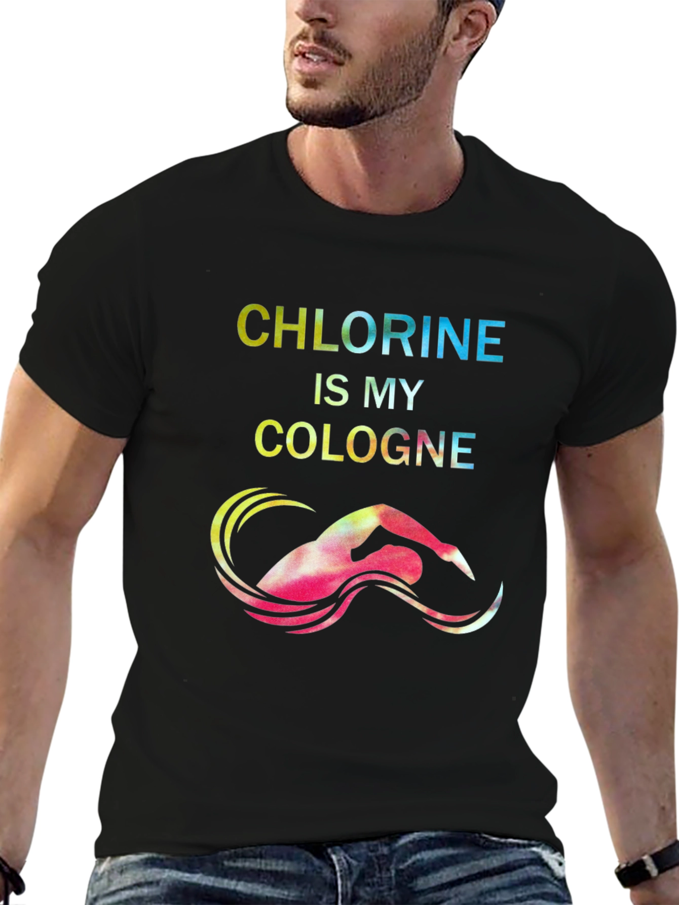 Chlorine Cologne Swimmer Graphic Tee