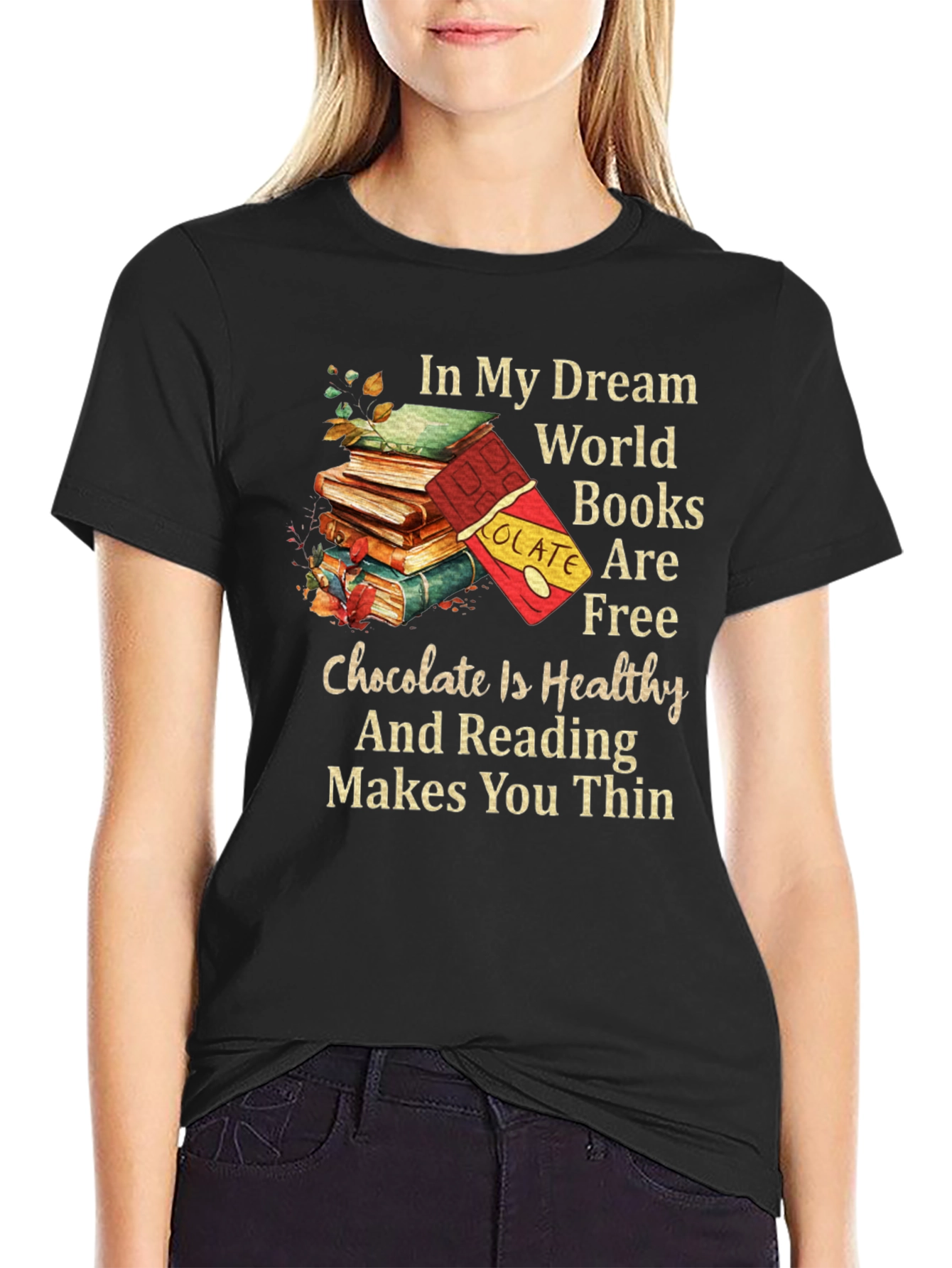 Books and Chocolate Graphic Tee