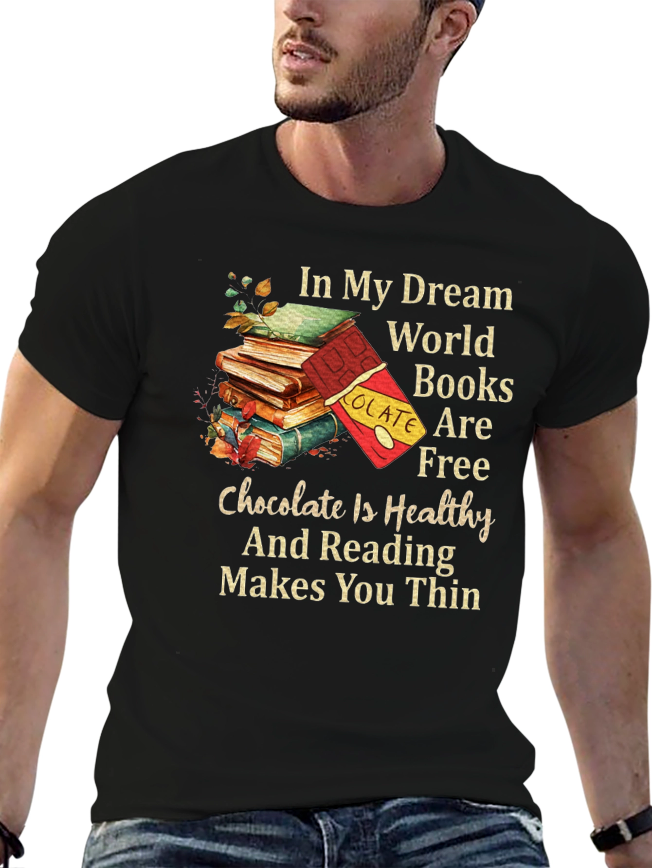 Books and Chocolate Graphic Tee
