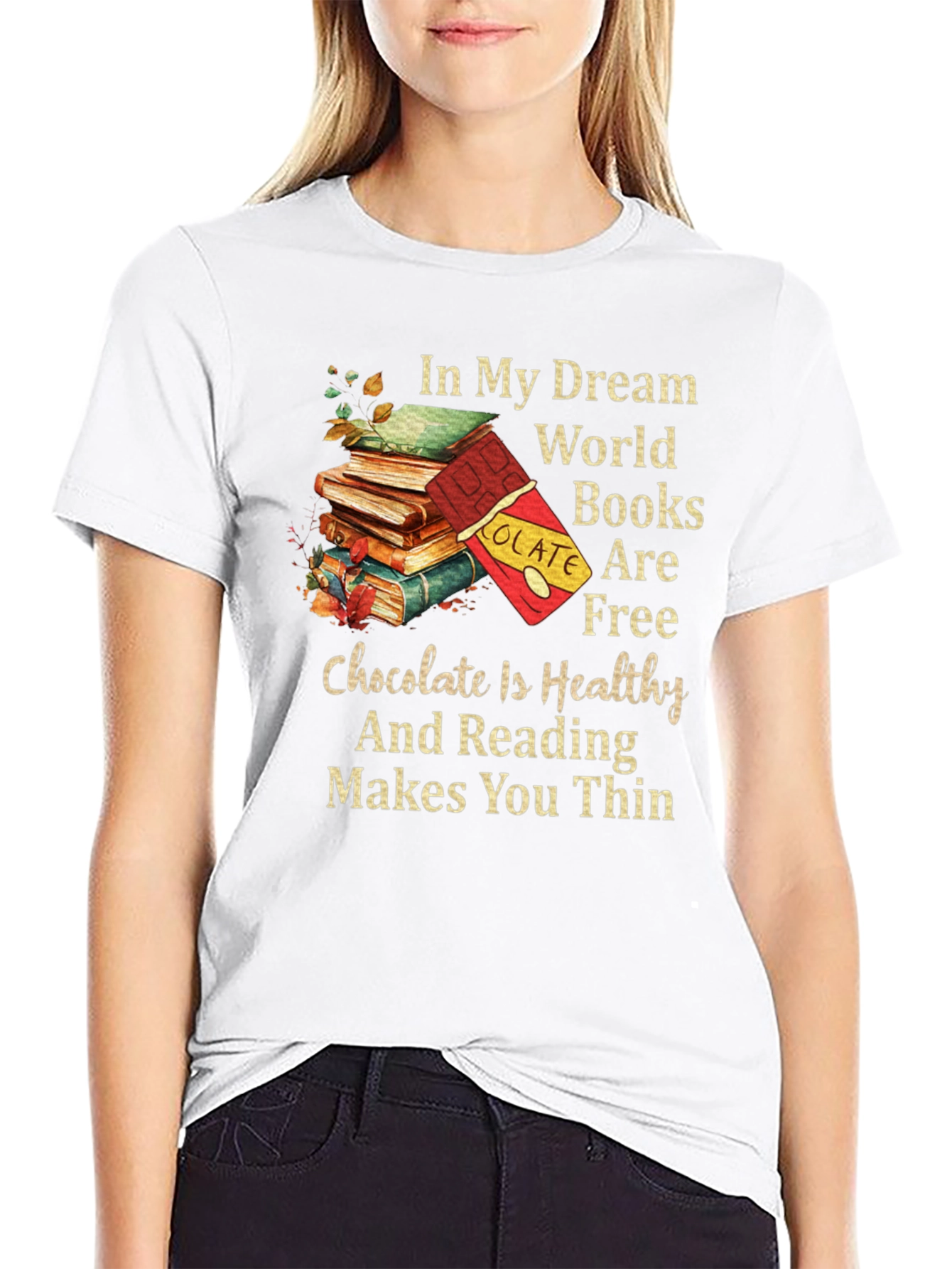 Books and Chocolate Graphic Tee