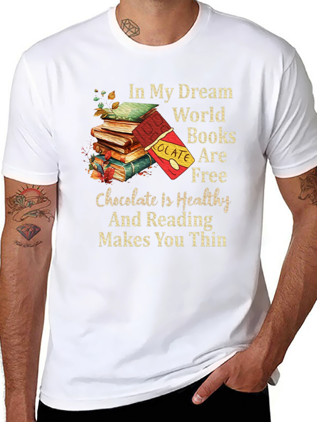 Books and Chocolate Graphic Tee