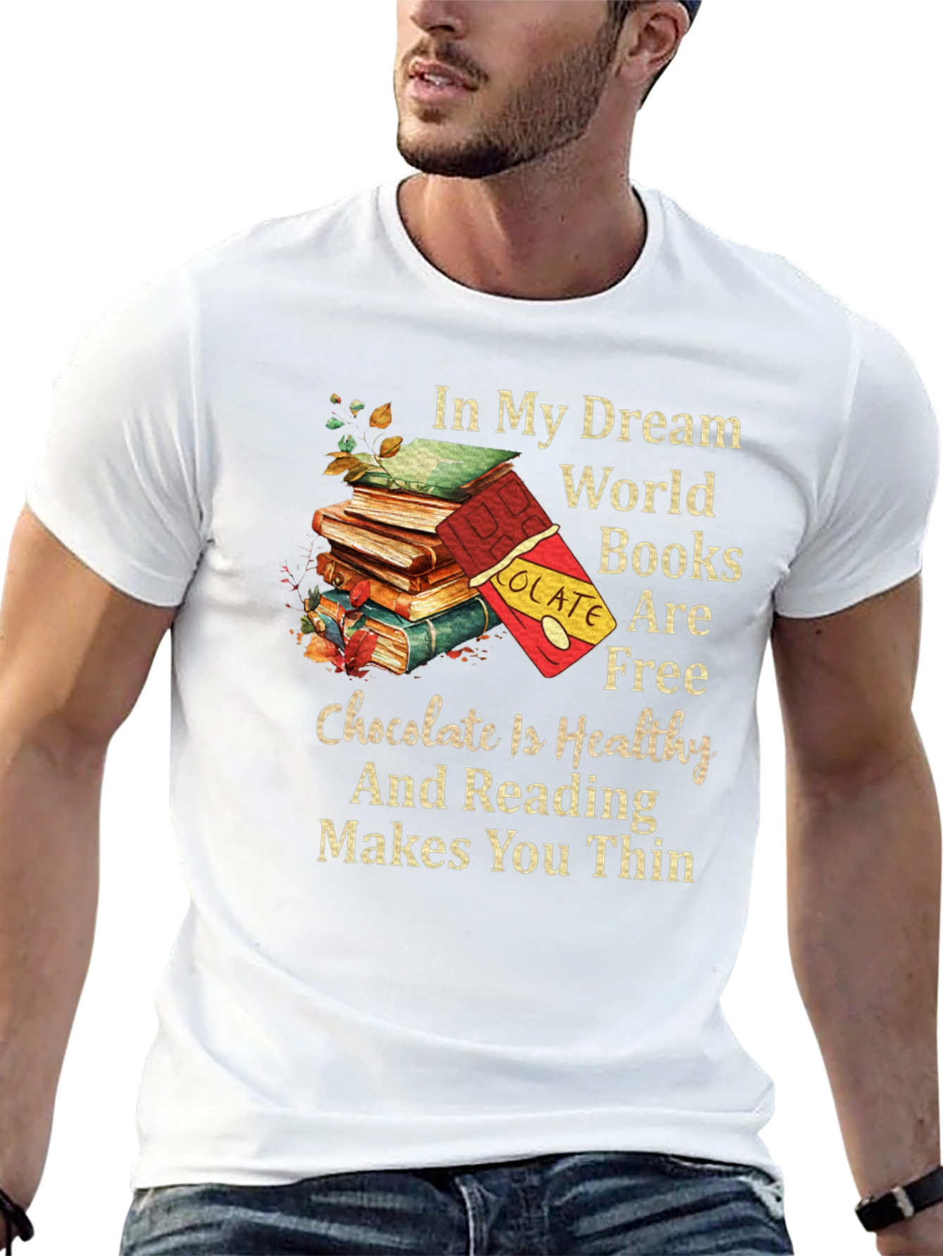 Books and Chocolate Graphic Tee